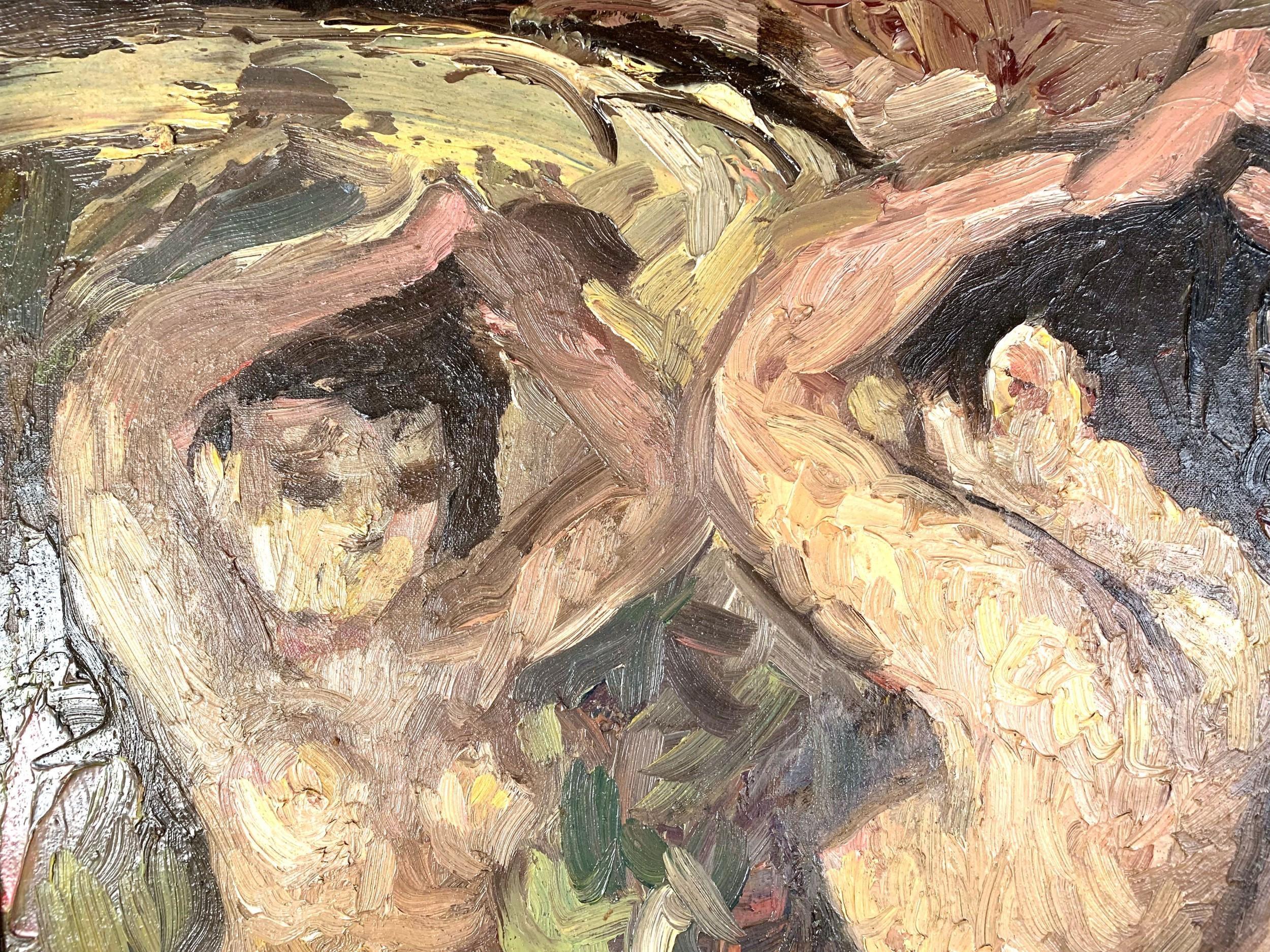 Expressionist Charles Willette, Nude at a Mirror