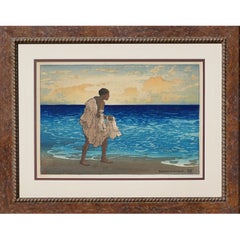 Antique Charles William Bartlett “Hawaiian Fisherman”, 1919