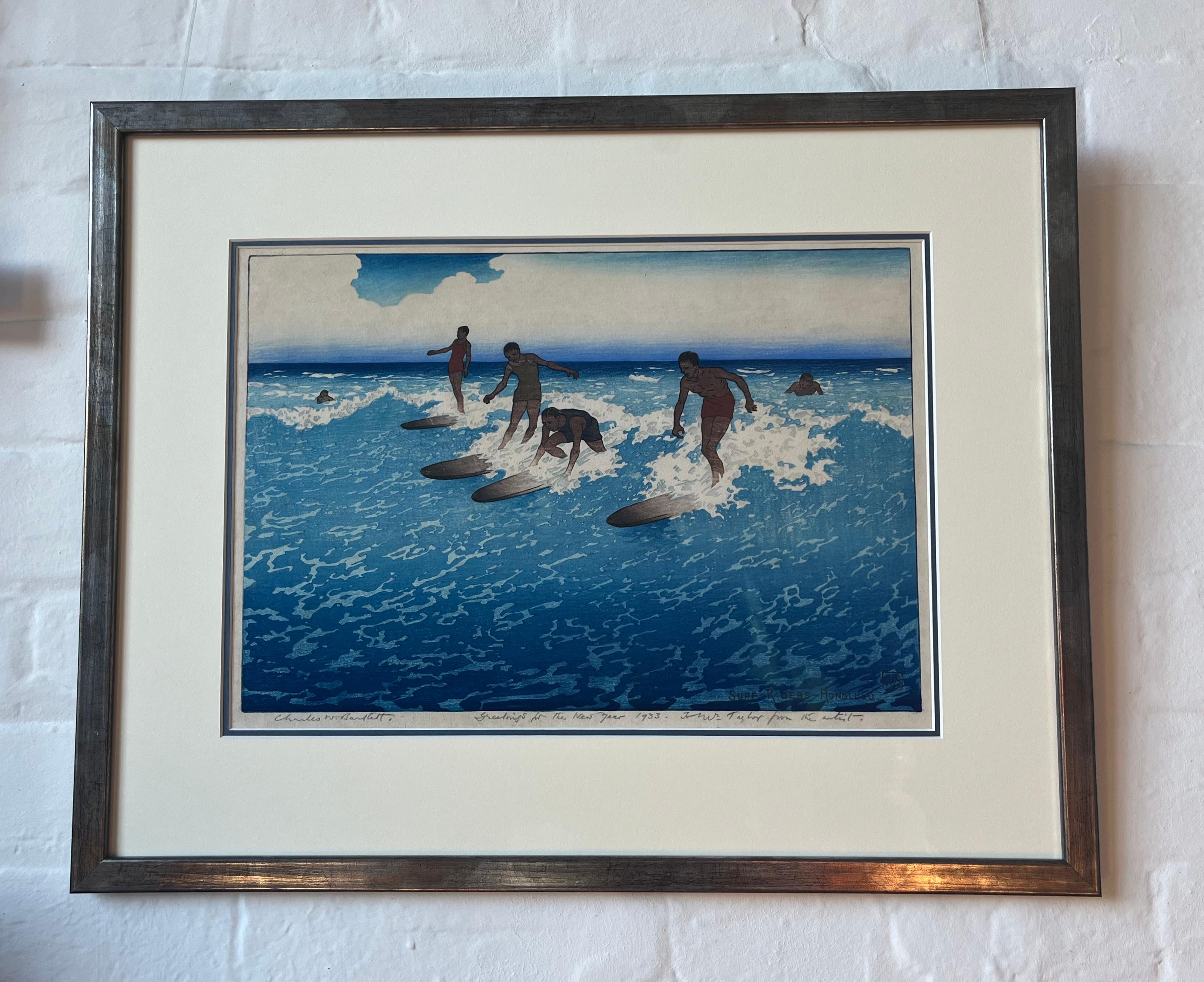 Surf Riders, Honolulu - Print Moderno de Charles William Bartlett