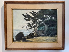 Vintage Monterrey California Oil Painting on Canvas - Charles W. Phillips