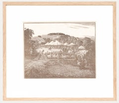 Charles William Taylor (1878-1960) - Grabado en madera enmarcado, Feria ovina de Findon
