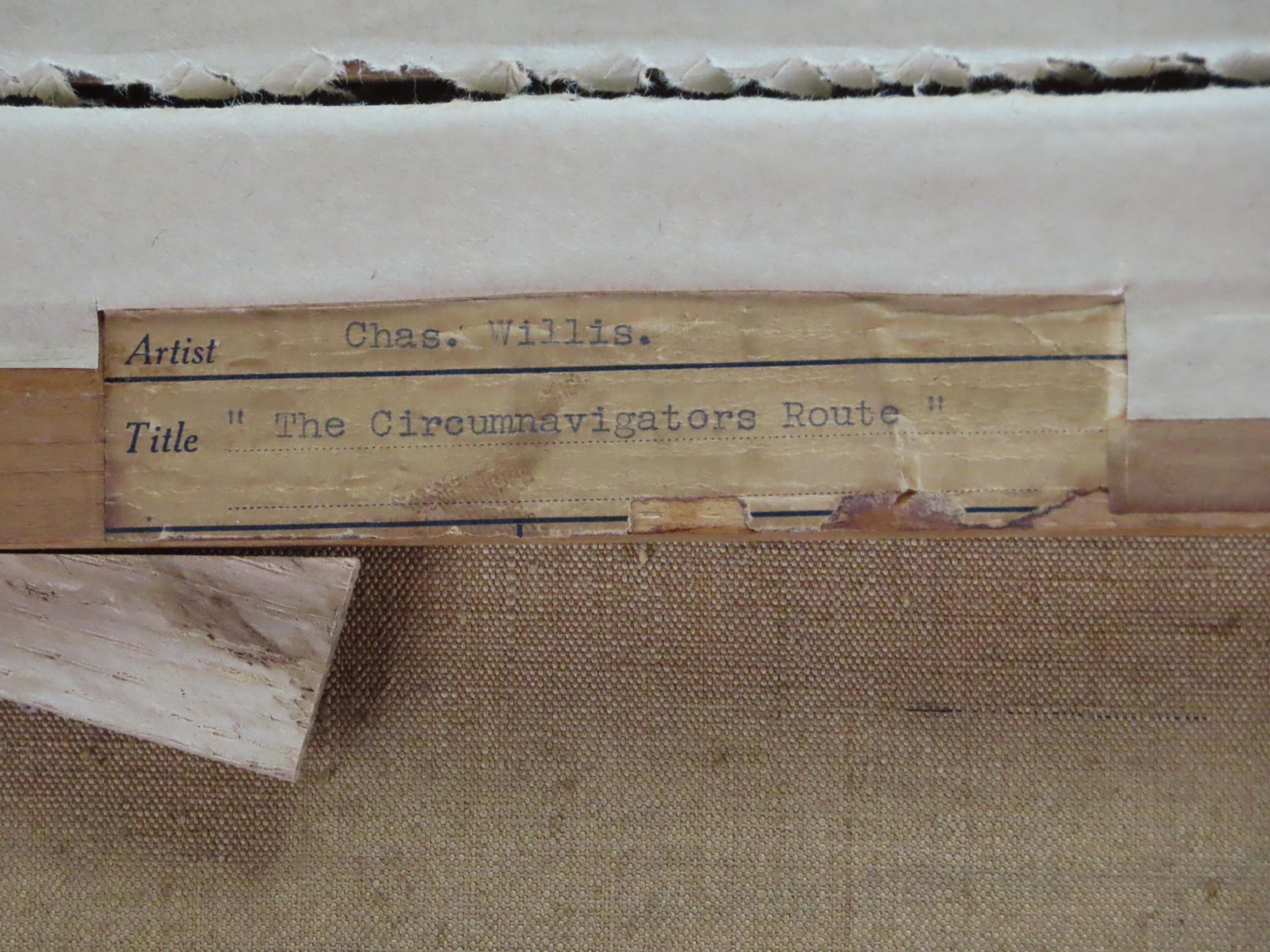 Original Öl auf Leinwand. Charles Willis „Die Circumnavigators Route“ im Angebot 9