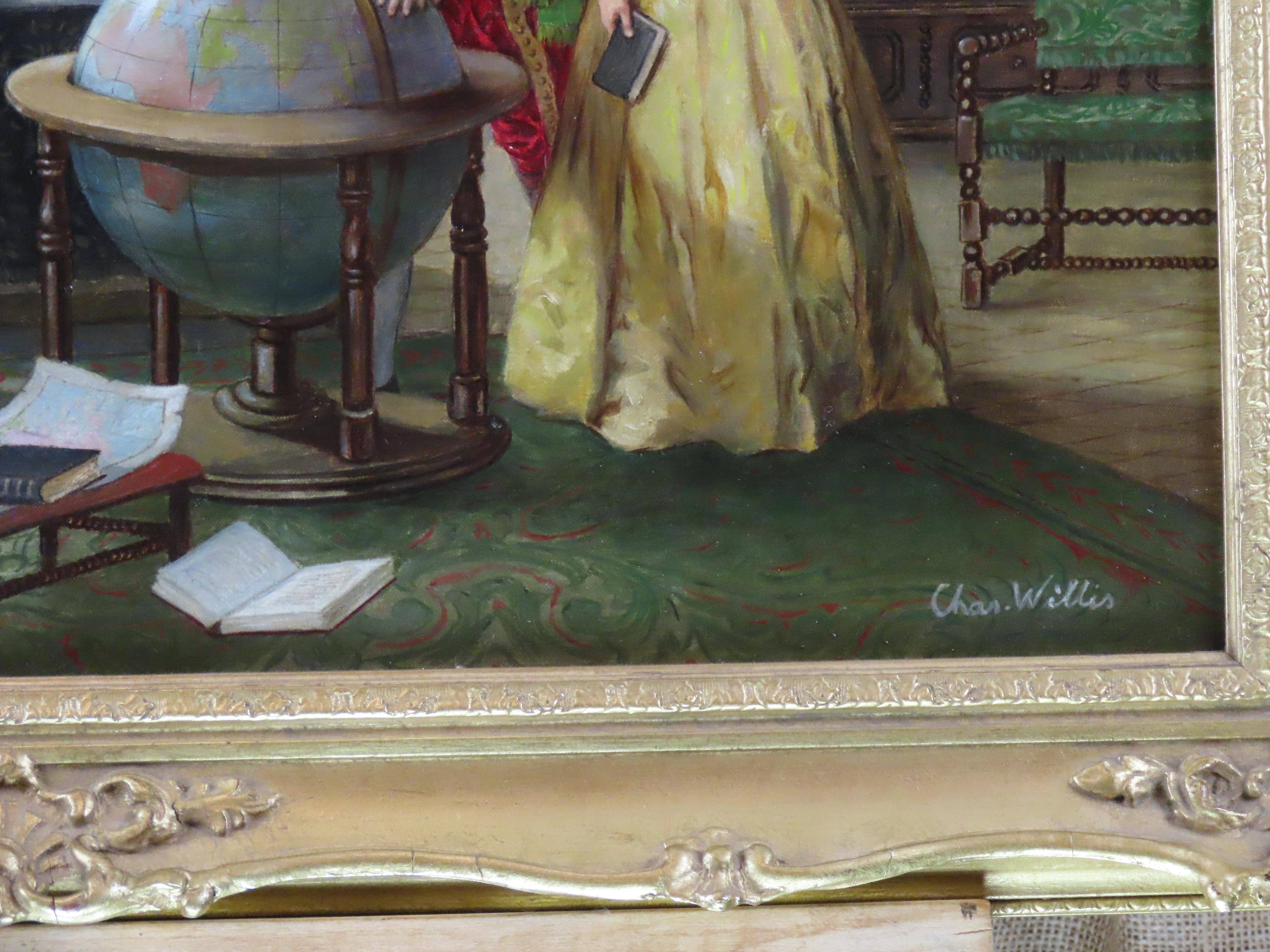 Original Öl auf Leinwand. Charles Willis „Die Circumnavigators Route“ im Angebot 3