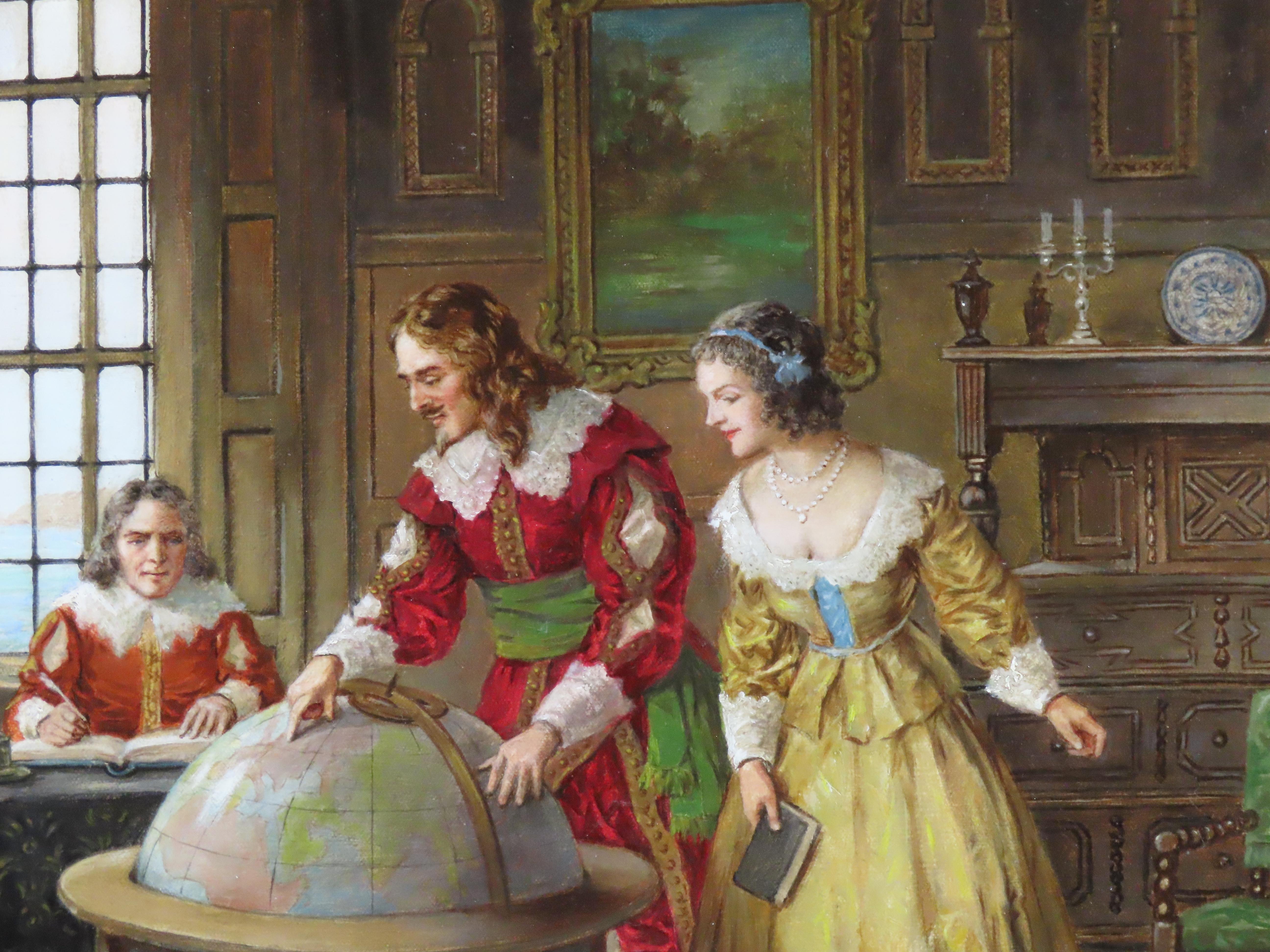 Original Öl auf Leinwand. Charles Willis „Die Circumnavigators Route“ im Angebot 4