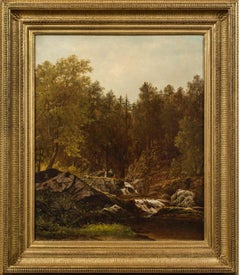 Fishermen by a Brook by Charles Wilson Knapp (American, 1823-1900)
