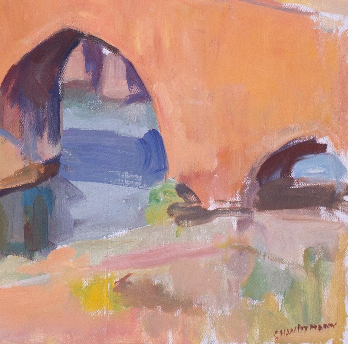 Peinture post-impressionniste française du pont d'Albi, France, par Wittmann en vente 1