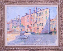Post Impressionist work of a Venetian backwater by Charles Wittmann, Venice