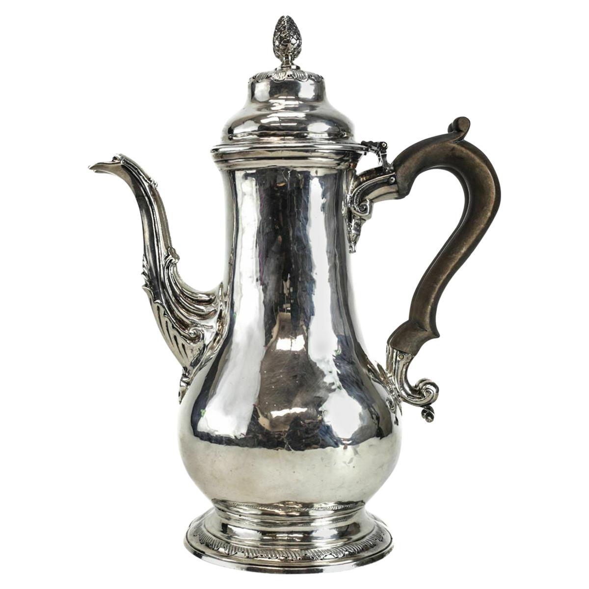 Charles Wright London George III Sterling Silver Coffee Pot For Sale