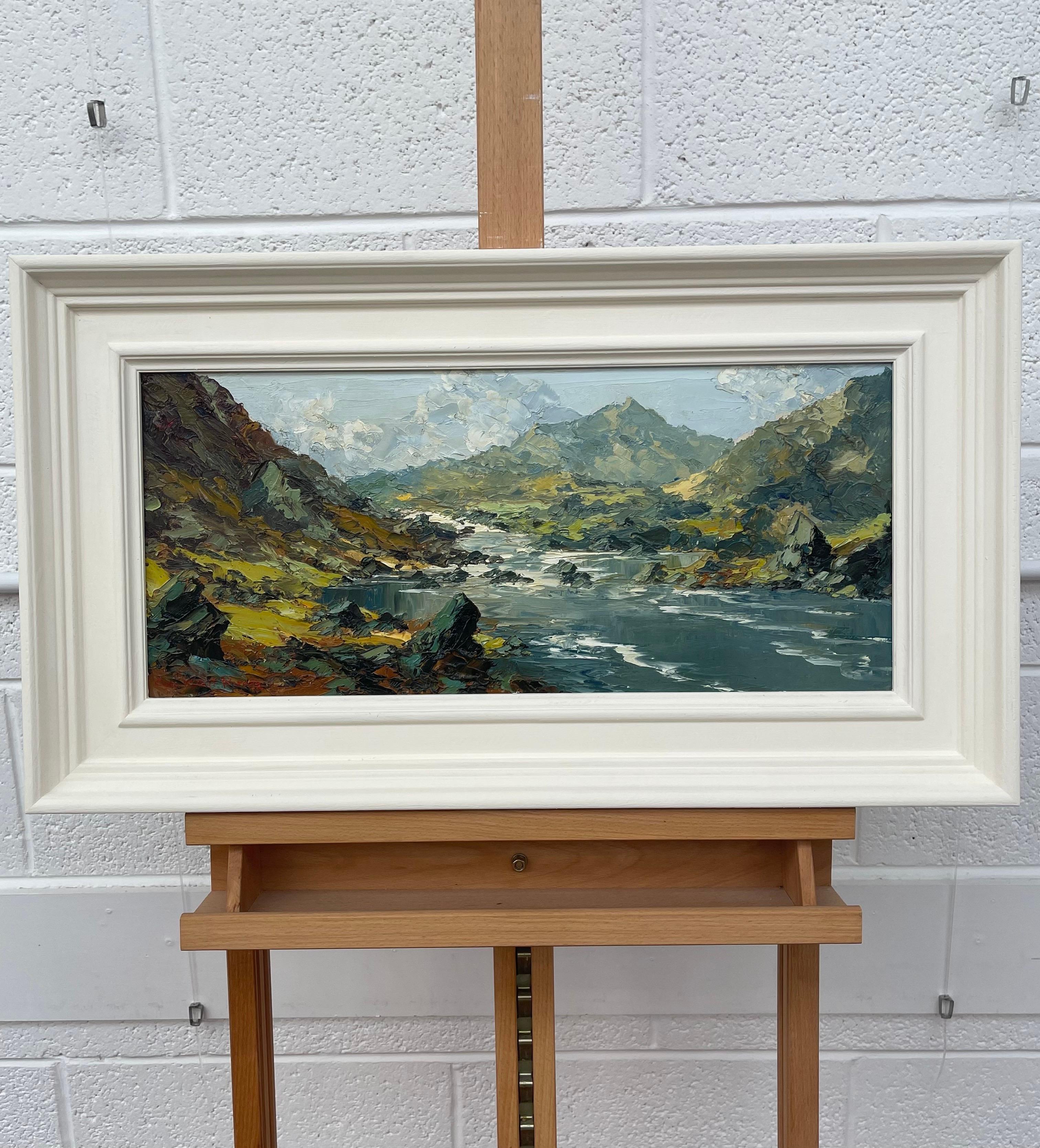 Original Impasto-Ölgemälde einer Flusssssszene in Wales des britischen Künstlers (Land), Painting, von Charles Wyatt Warren