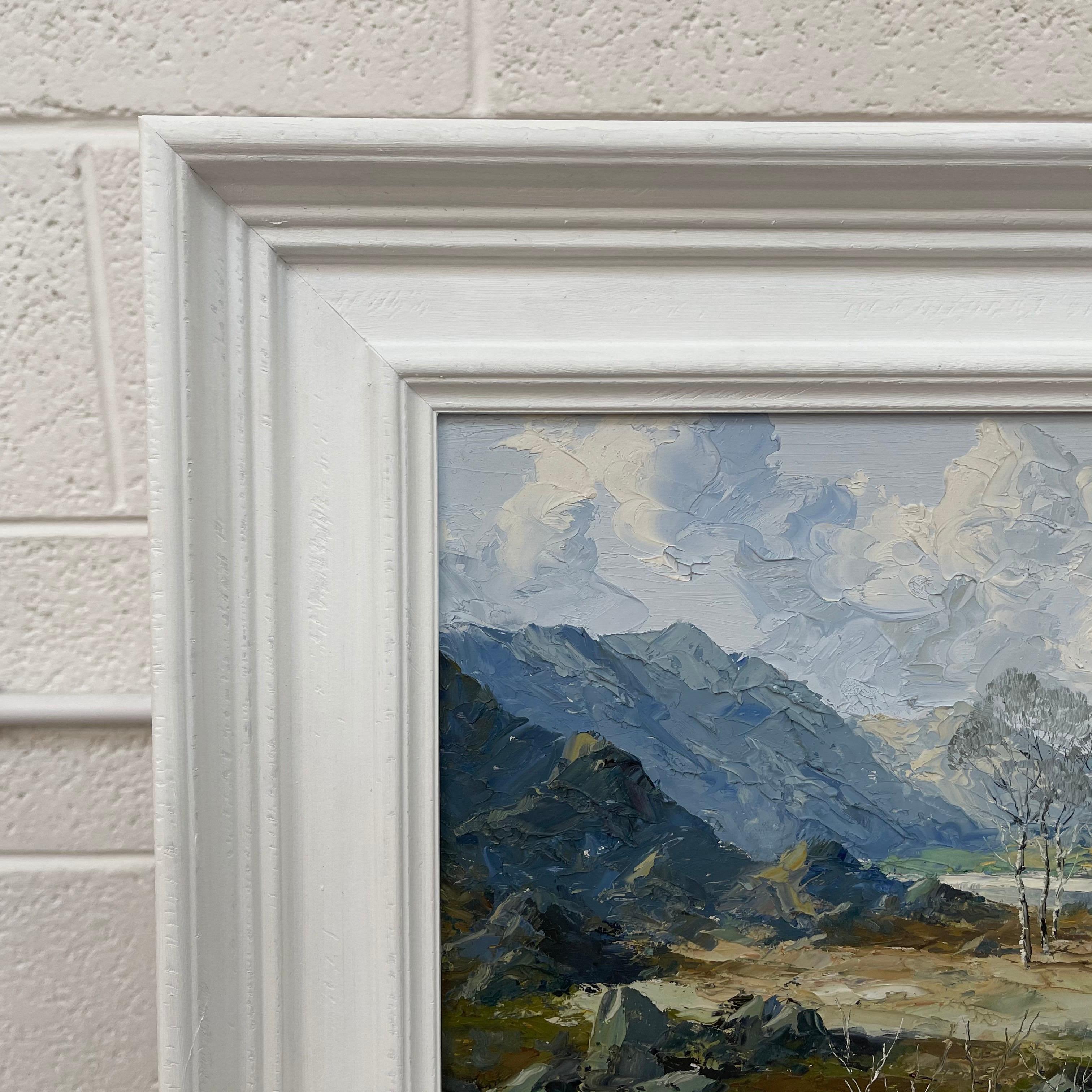 Impasto Oil Painting of River Mountain Scene in Wales by British Artist

Art measures 21 x 9 inches 
Frame measures 26 x 14 inches 

Charles Wyatt Warren (1908-1993) was a self-taught painter and an enthusiastic supporter of the arts in North Wales.