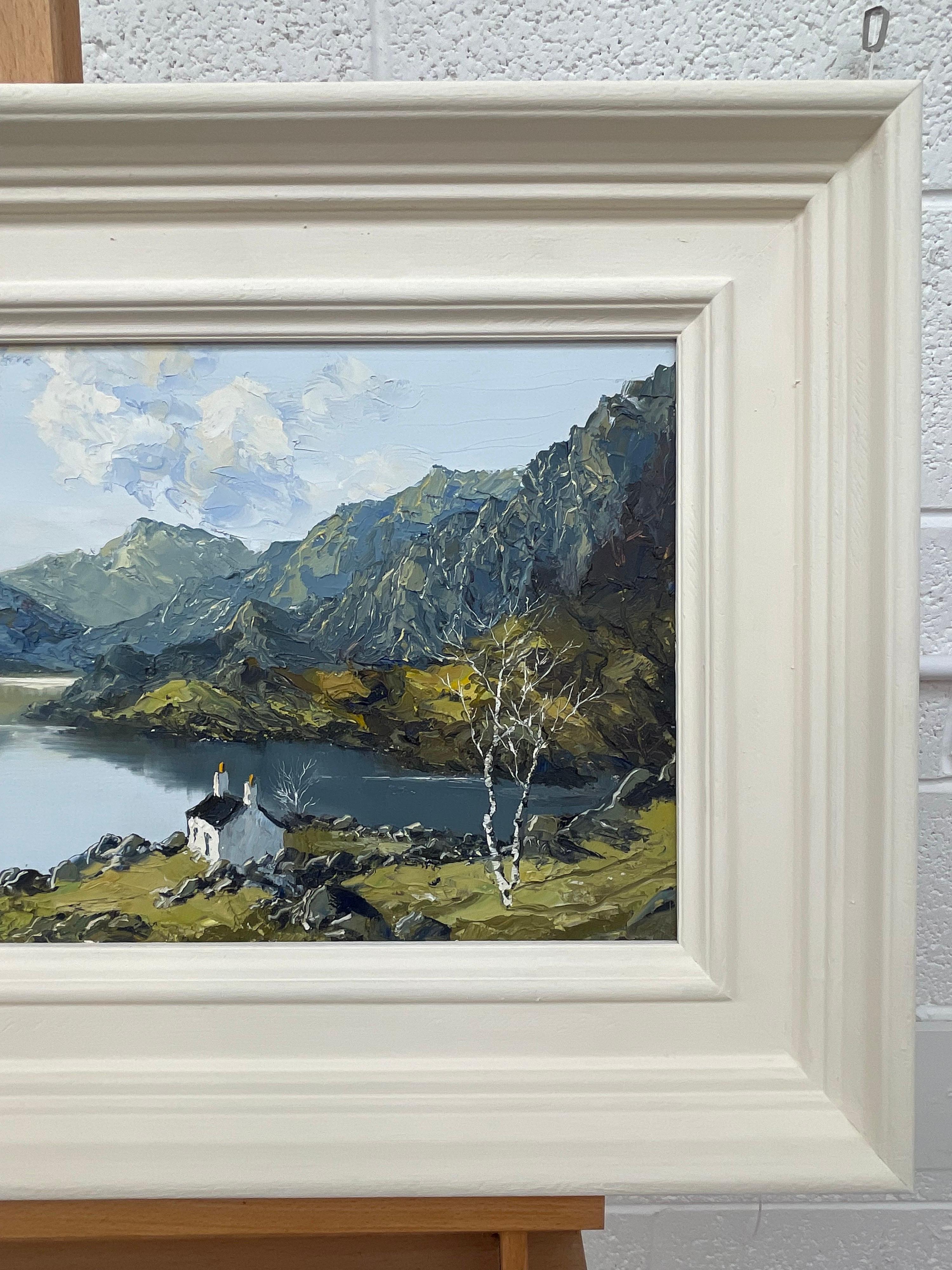 Vintage Impasto Oil Painting of River Mountain Scene in Wales by British Artist Charles Wyatt Warren (1908-1993)

Art measures 21 x 9 inches 
Frame measures 26 x 14 inches 

Charles Wyatt Warren (1908-1993) was a self-taught painter and an