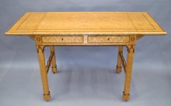 Charles X Birdseye Maple Sofa Table of Gothic Design