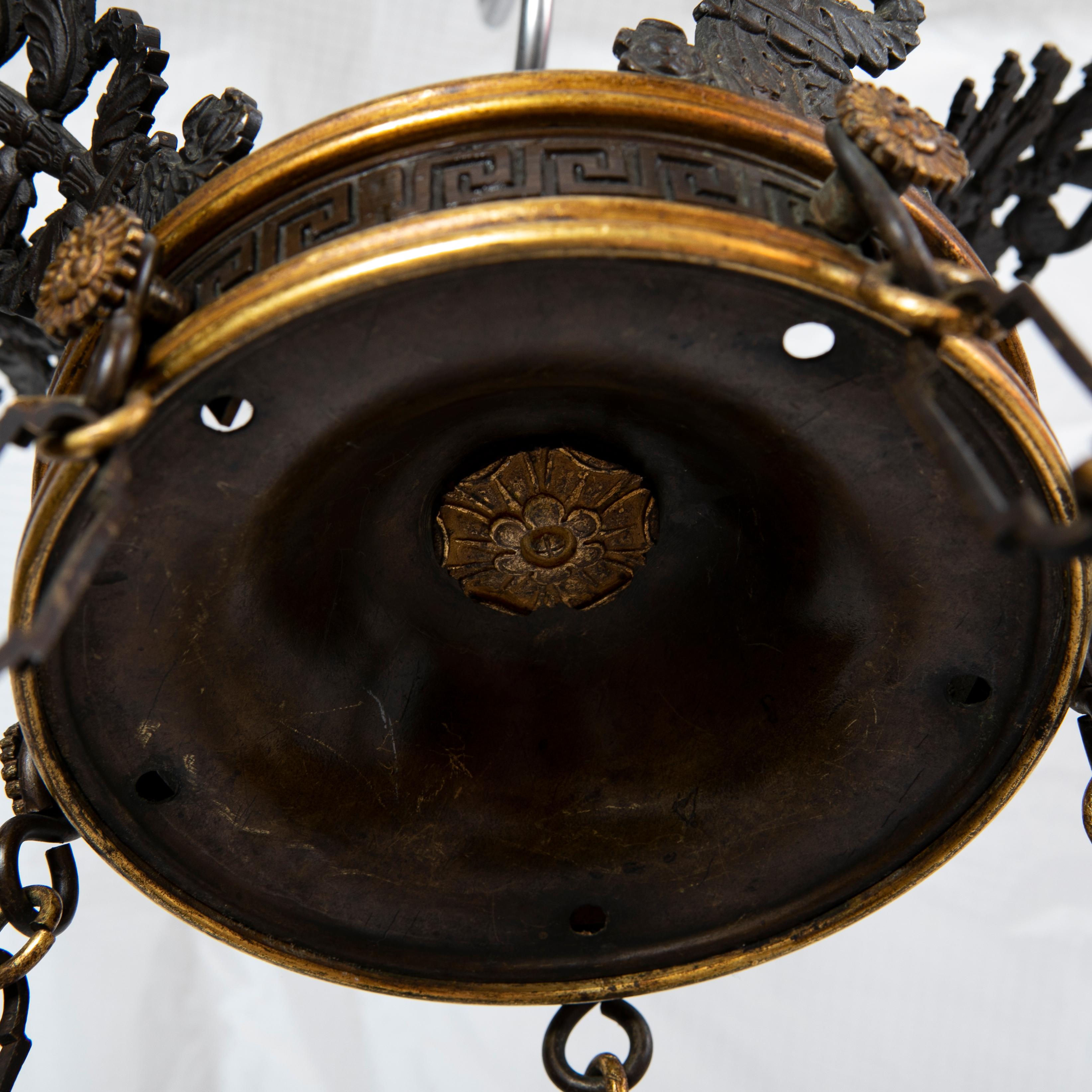Charles X Bronze and Ormolu Chandelier For Sale 7