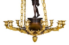 Charles X Bronze and Ormolu Chandelier