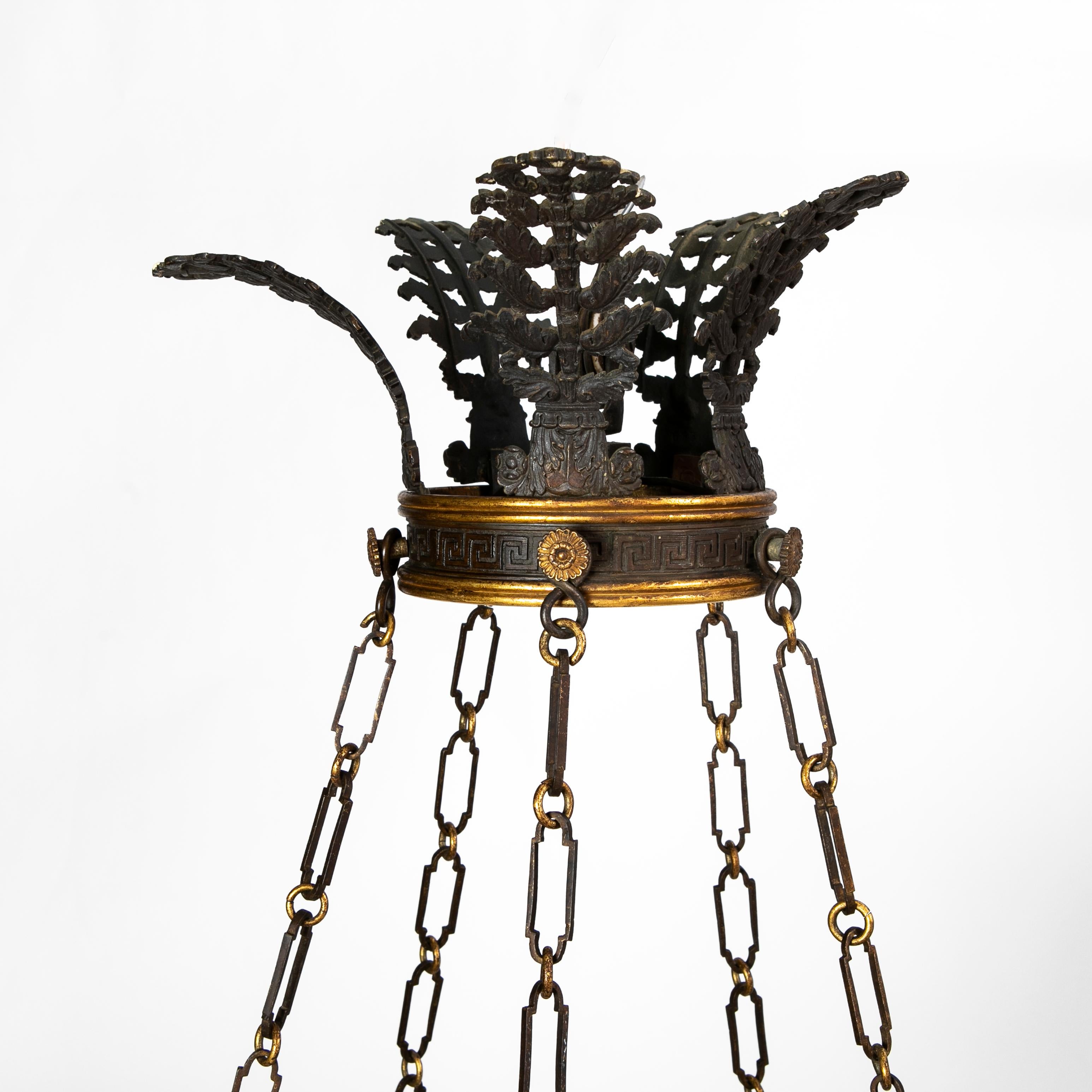 19th Century Charles X Bronze and Ormolu Chandelier For Sale
