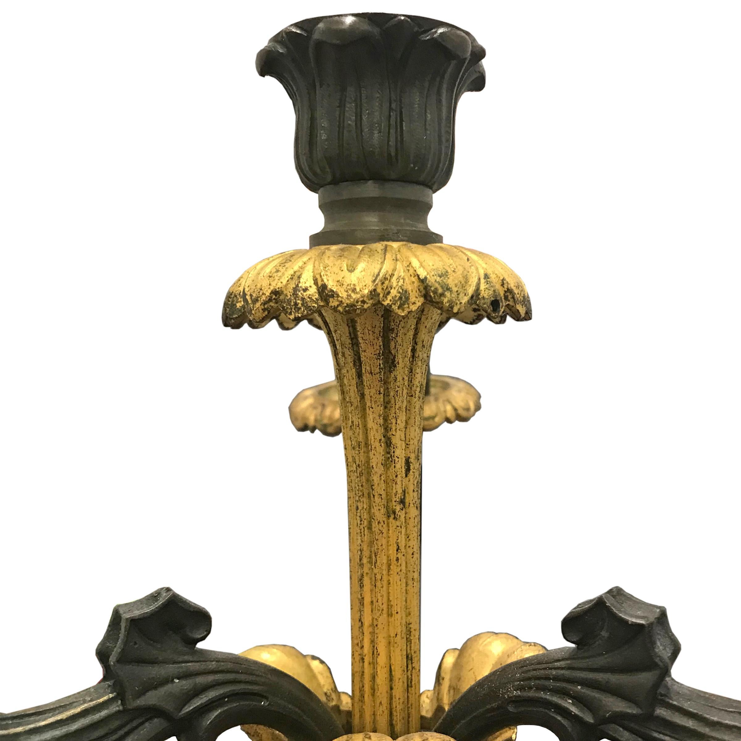 19th Century Charles X Bronze Candelabra