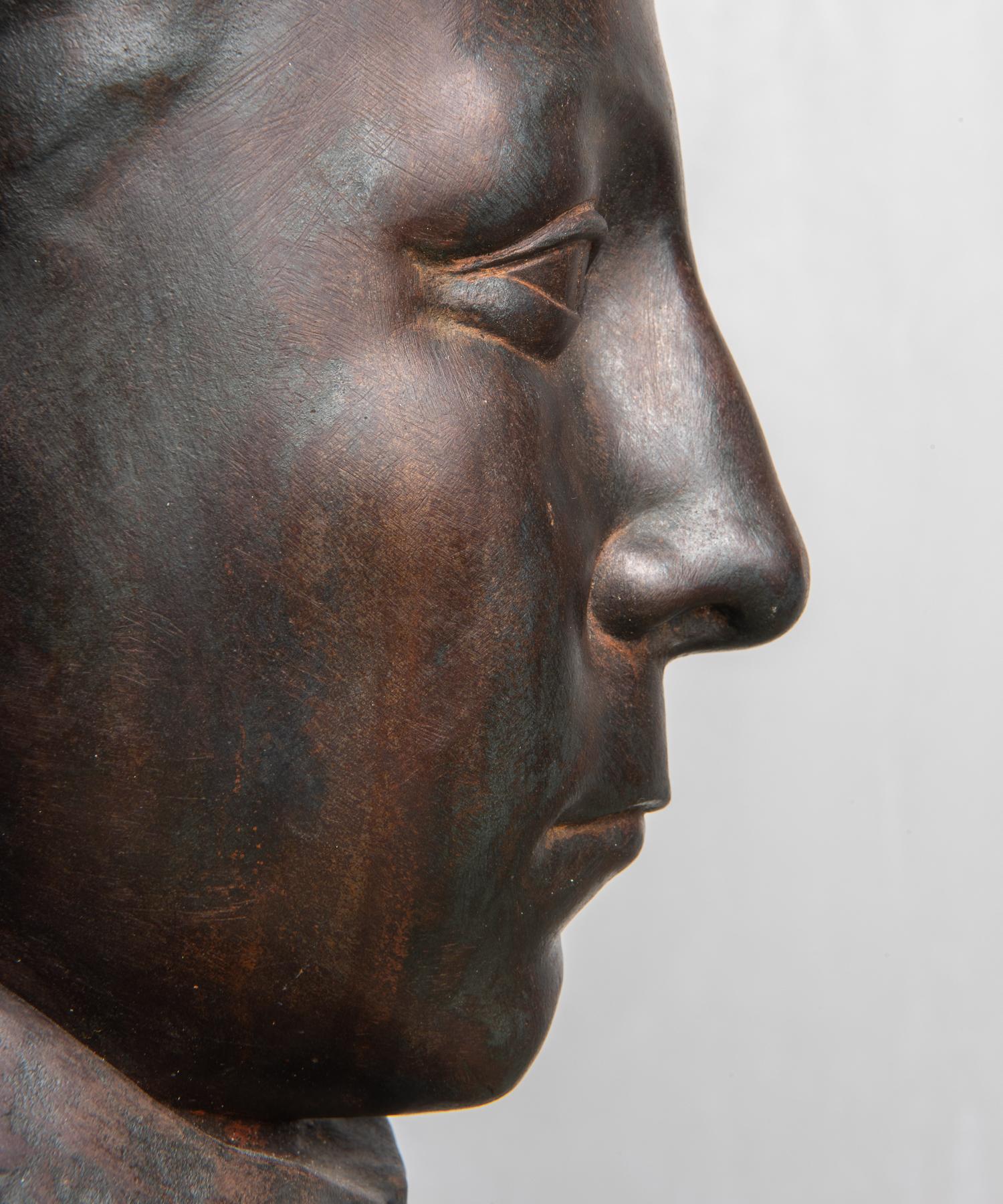 Charles X Bronzed Iron Museum Copy Bust, circa 19th Century 6