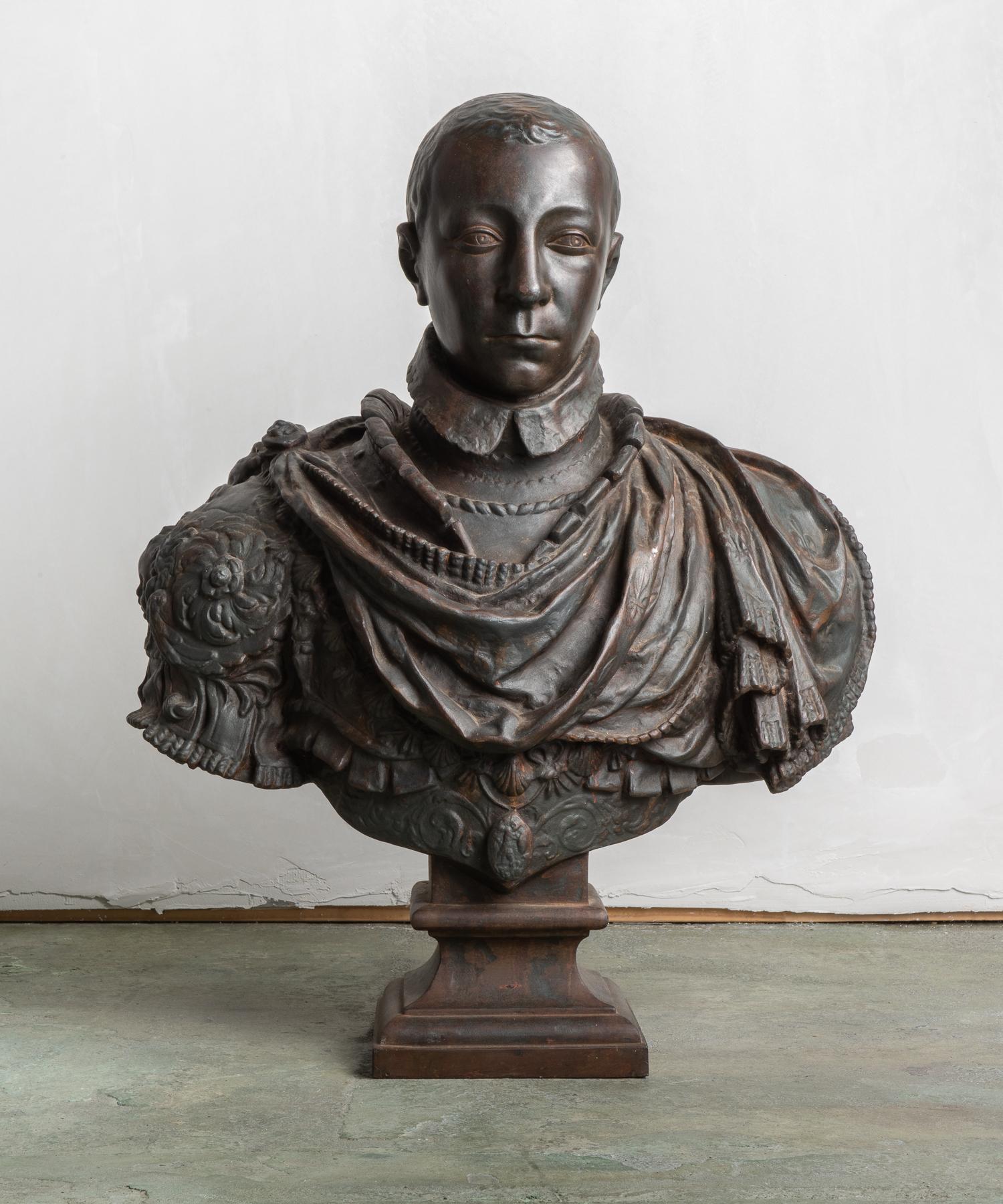 Charles X bronzed iron museum copy bust, circa 19th century

Of remarkable quality and size with amazing patina. From Pilon, France.

This piece ships from Providence, Rhode Island.