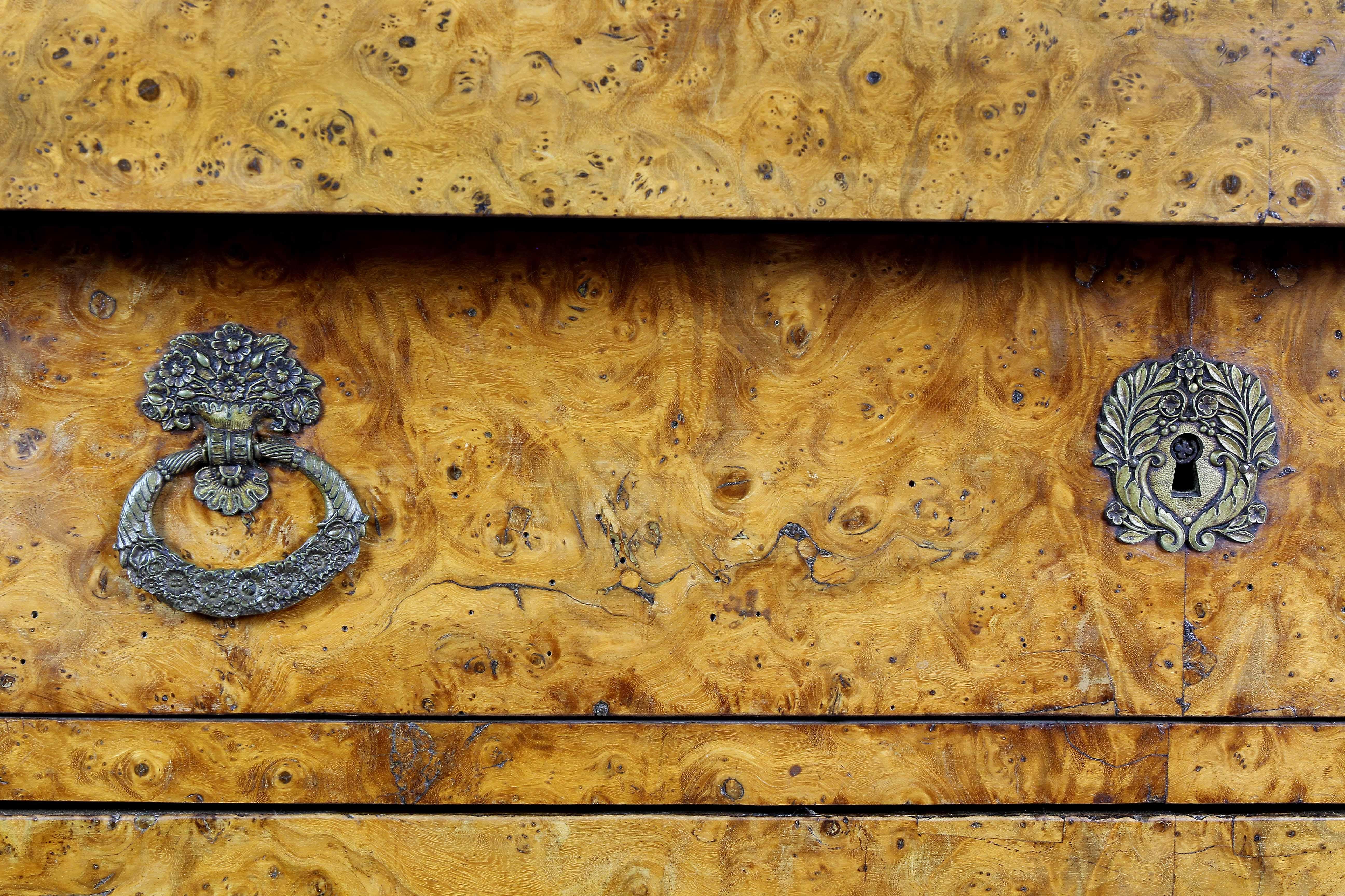 Mid-19th Century Charles X Burl Elm Commode