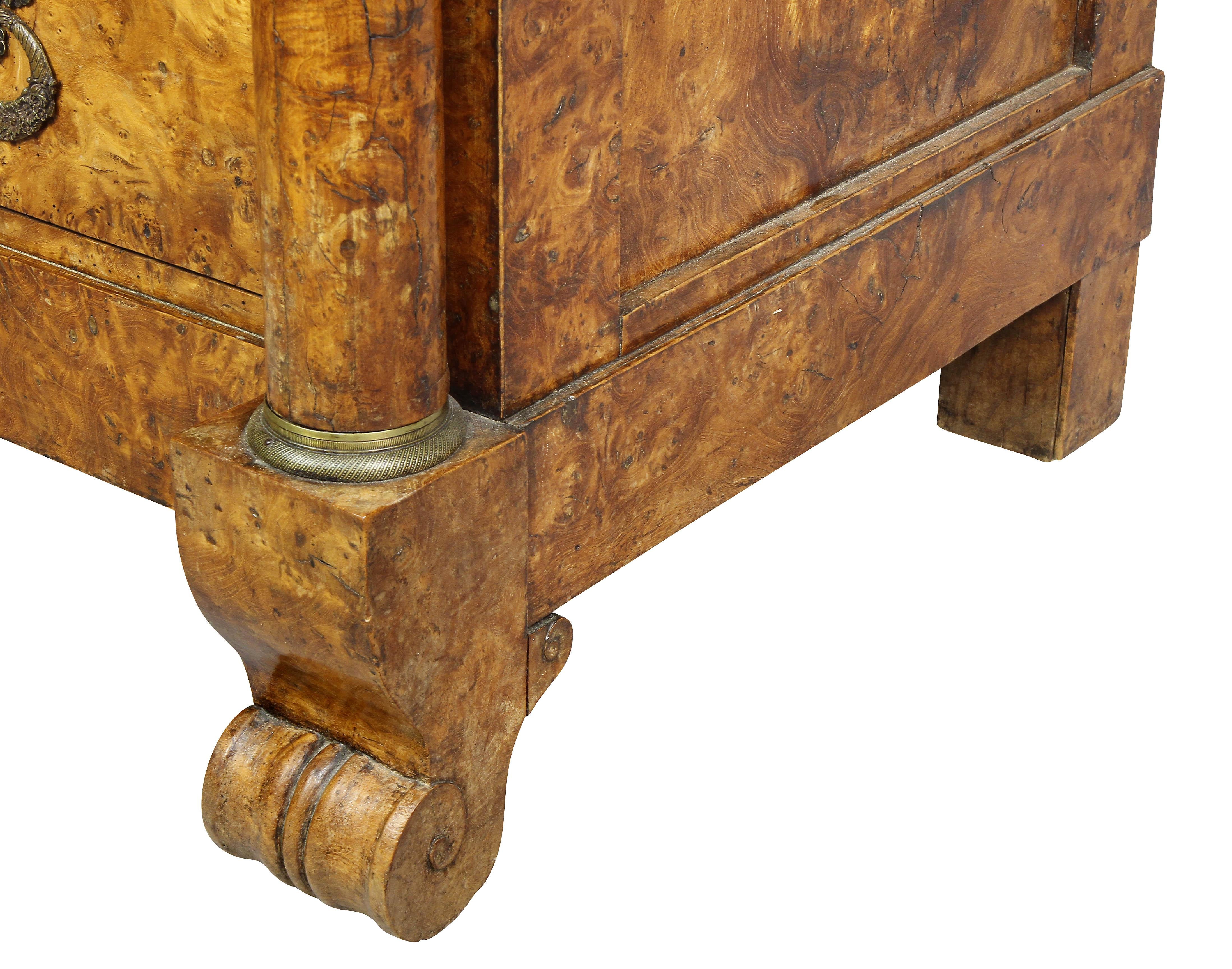 Charles X Burl Elm Commode 3