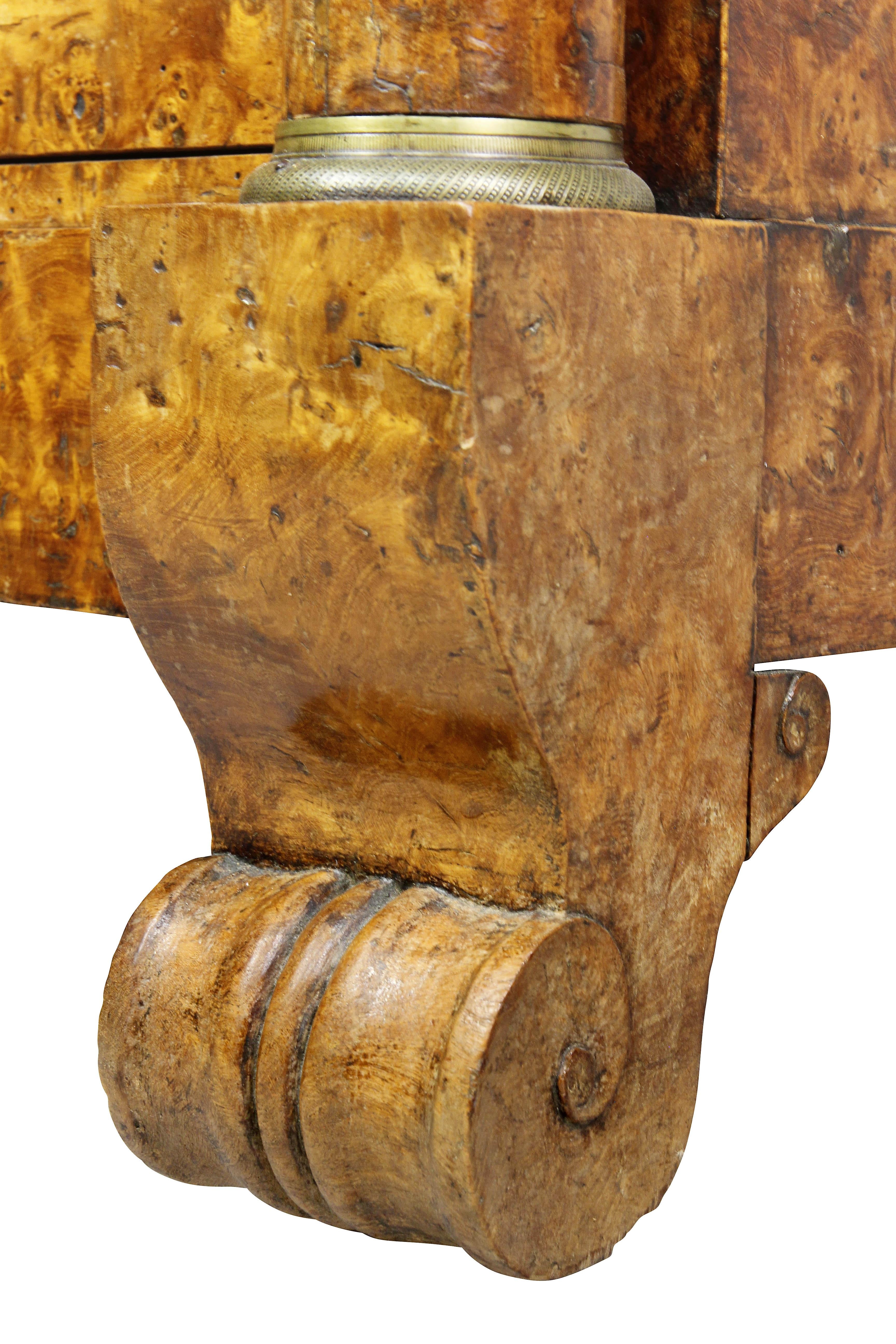Charles X Burl Elm Commode 4