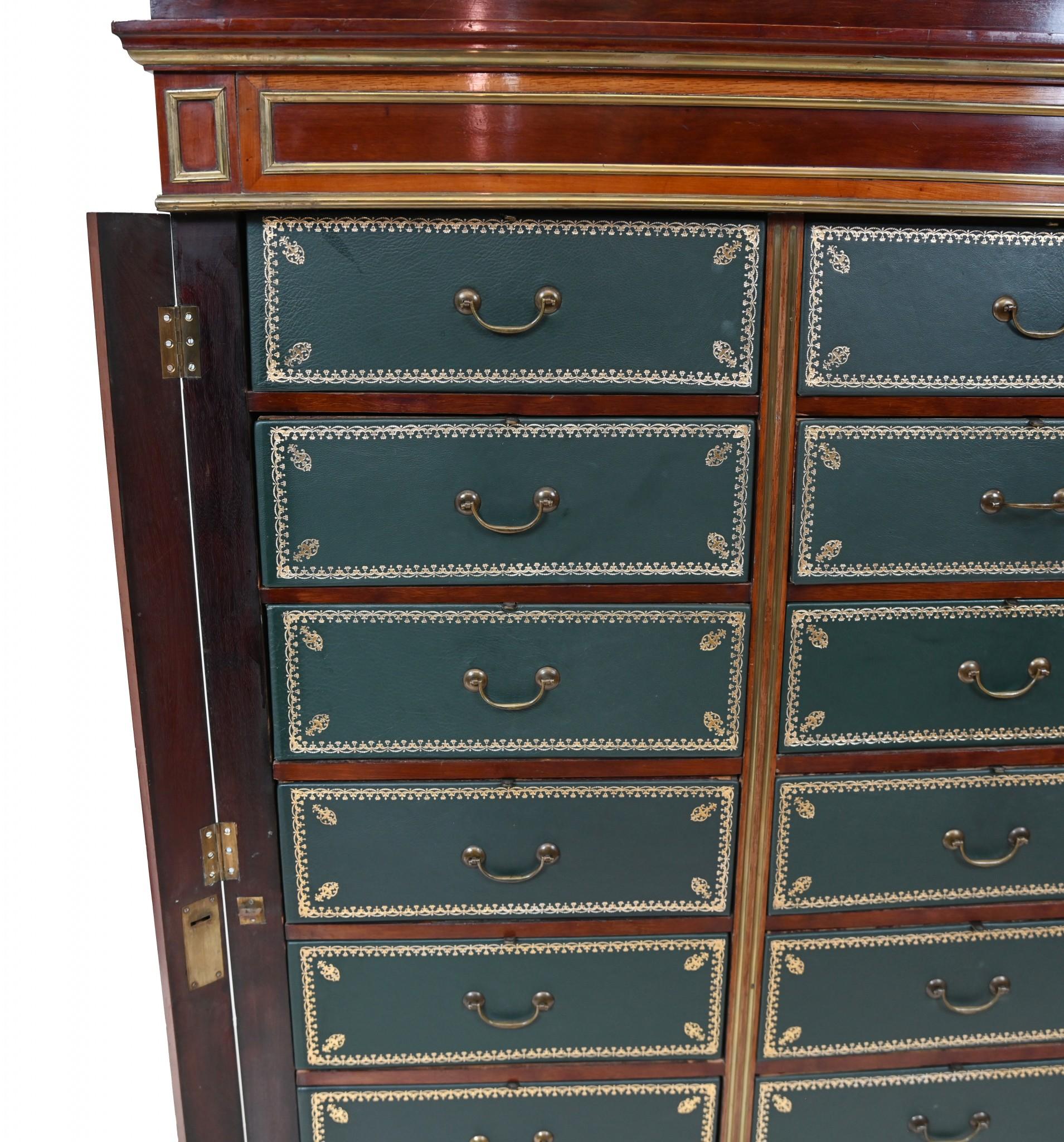 Charles X Cartonnier Chest Drawers French Antique Mahogany 1815 For Sale 6