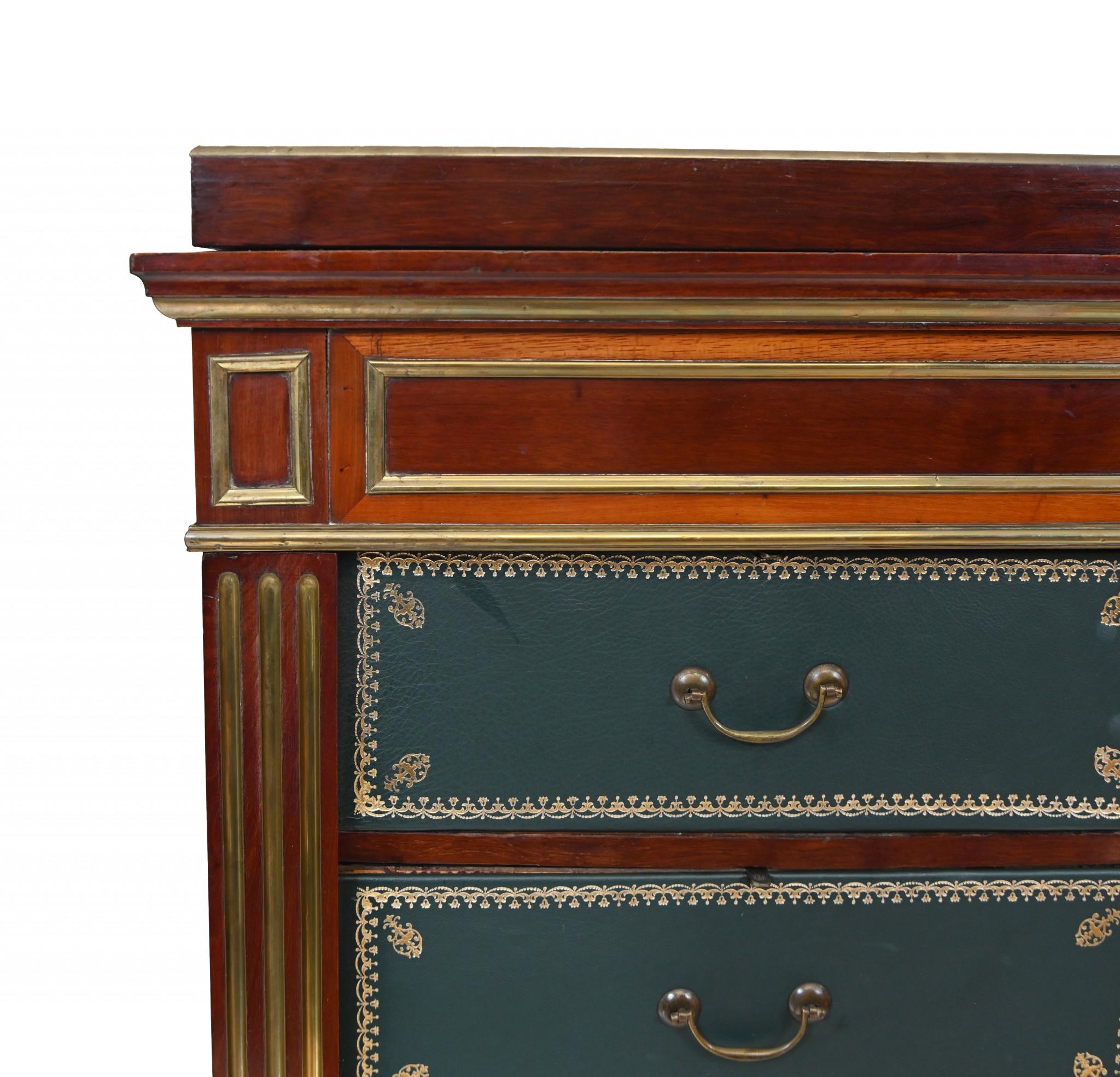 Charles X Cartonnier Chest Drawers French Antique Mahogany 1815 For Sale 1