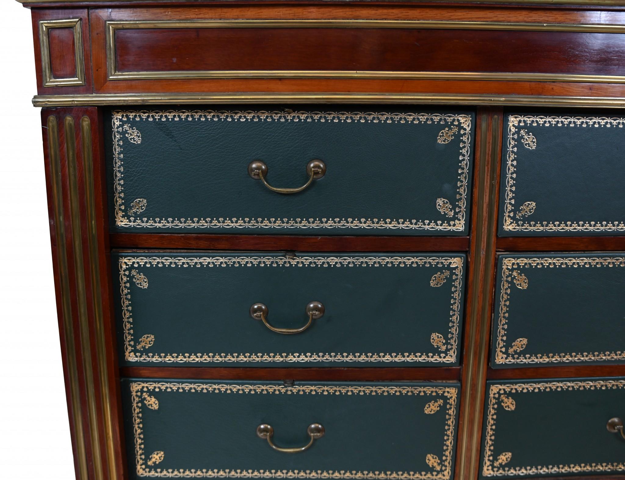 Charles X Cartonnier Chest Drawers French Antique Mahogany 1815 For Sale 2