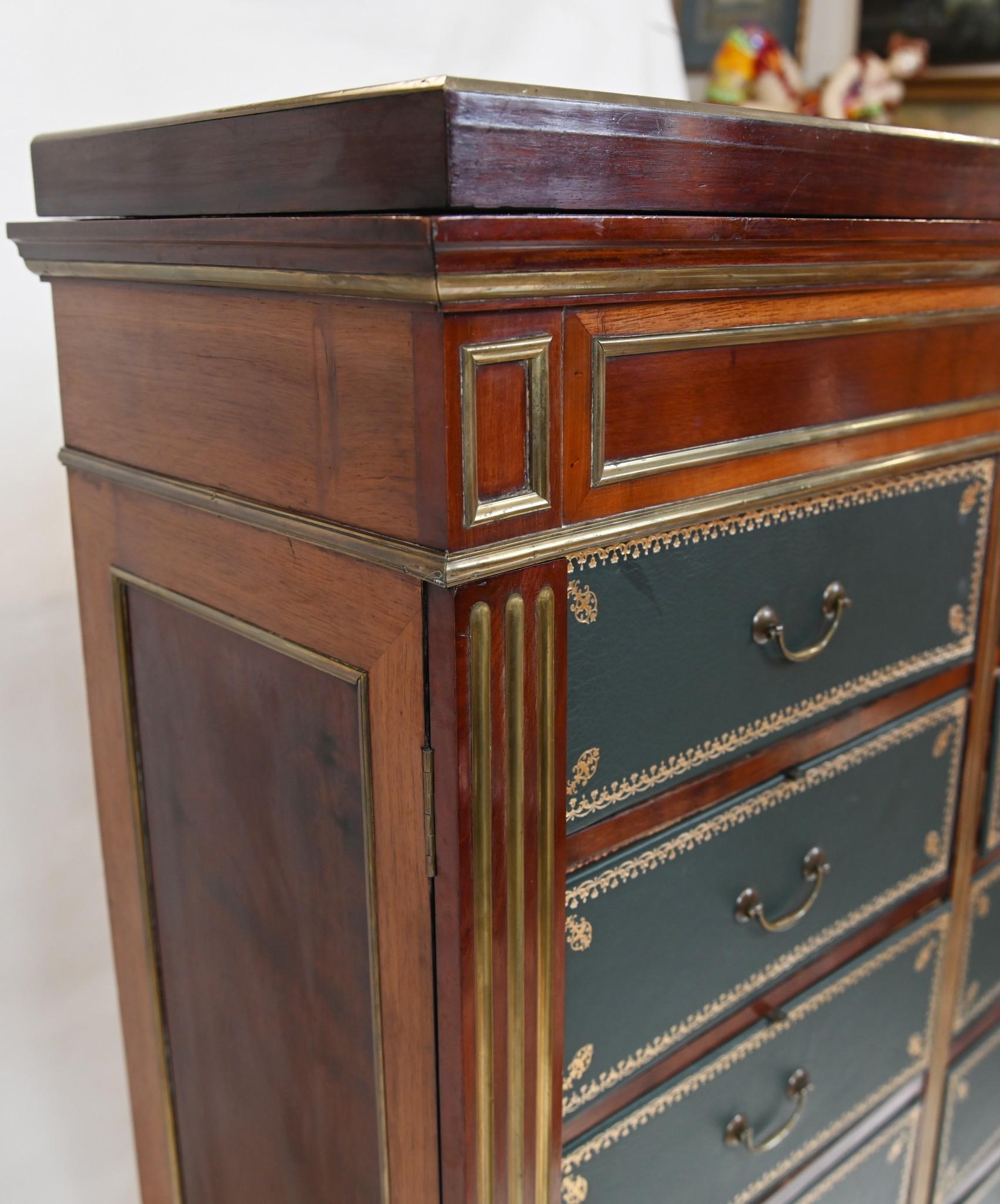 Charles X Cartonnier Chest Drawers French Antique Mahogany 1815 For Sale 3