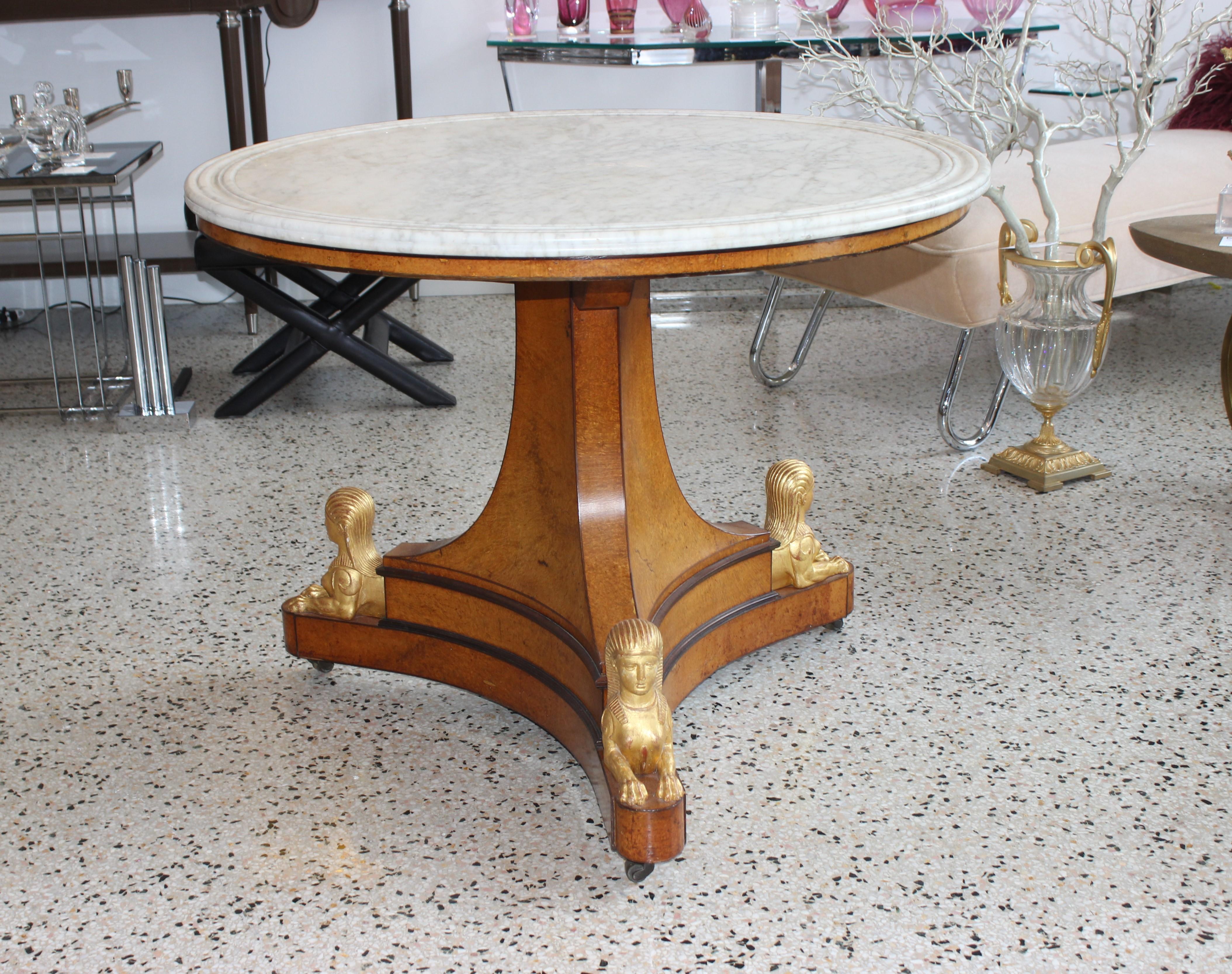 Charles X Center Table with Sphinx For Sale 1