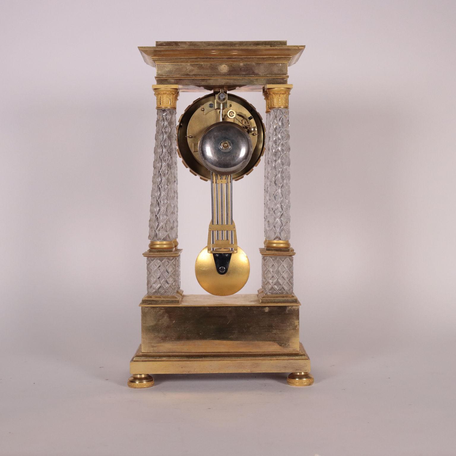Charles X Clock Crystal Gilded Bronze, France, circa 1830 5