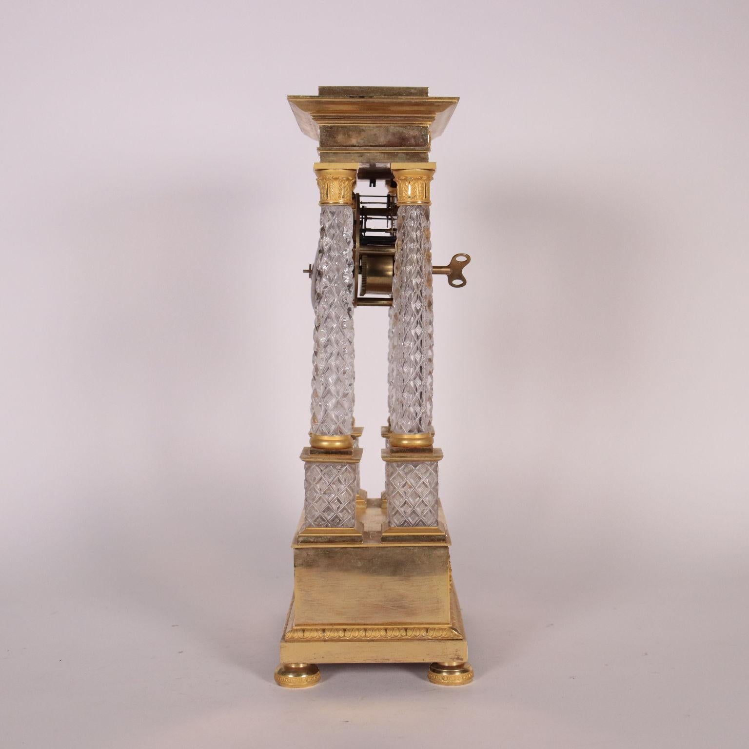 Charles X Clock Crystal Gilded Bronze, France, circa 1830 6