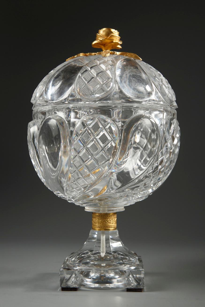 European Charles X Cut-Crystal and Gilt Bronze Cup