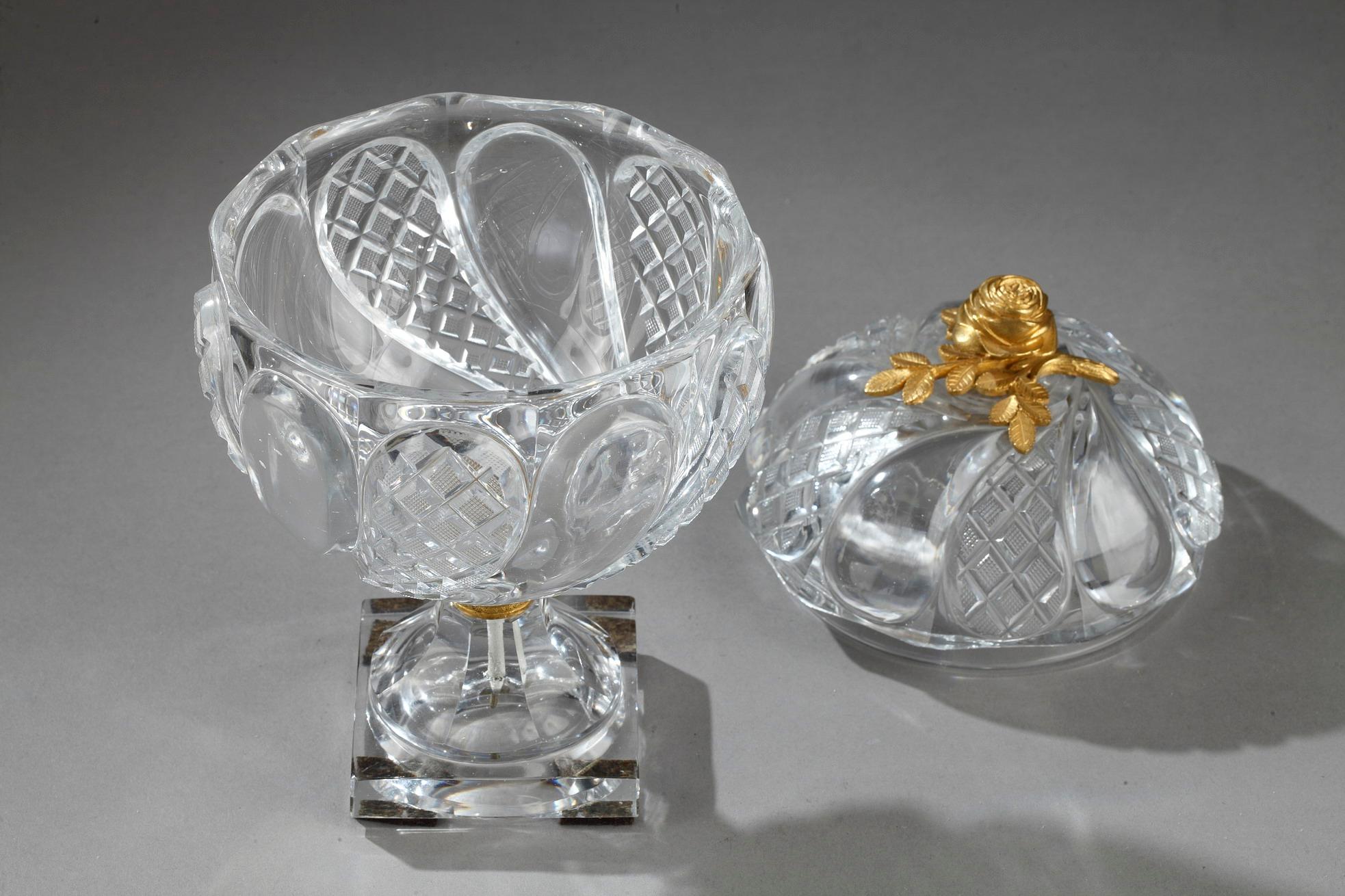 Charles X Cut-Crystal and Gilt Bronze Cup 2