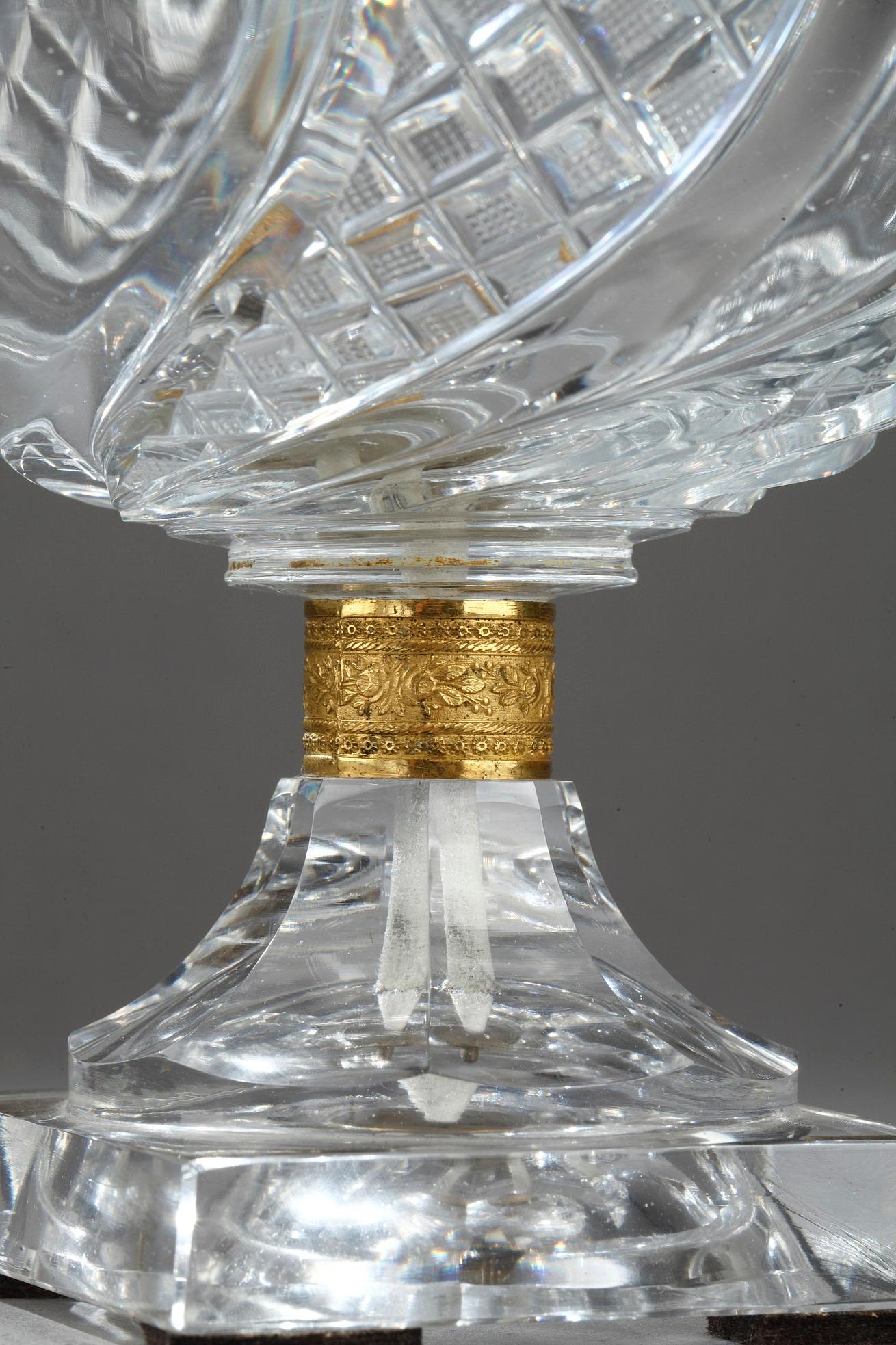 Charles X Cut-Crystal and Gilt Bronze Cup 3