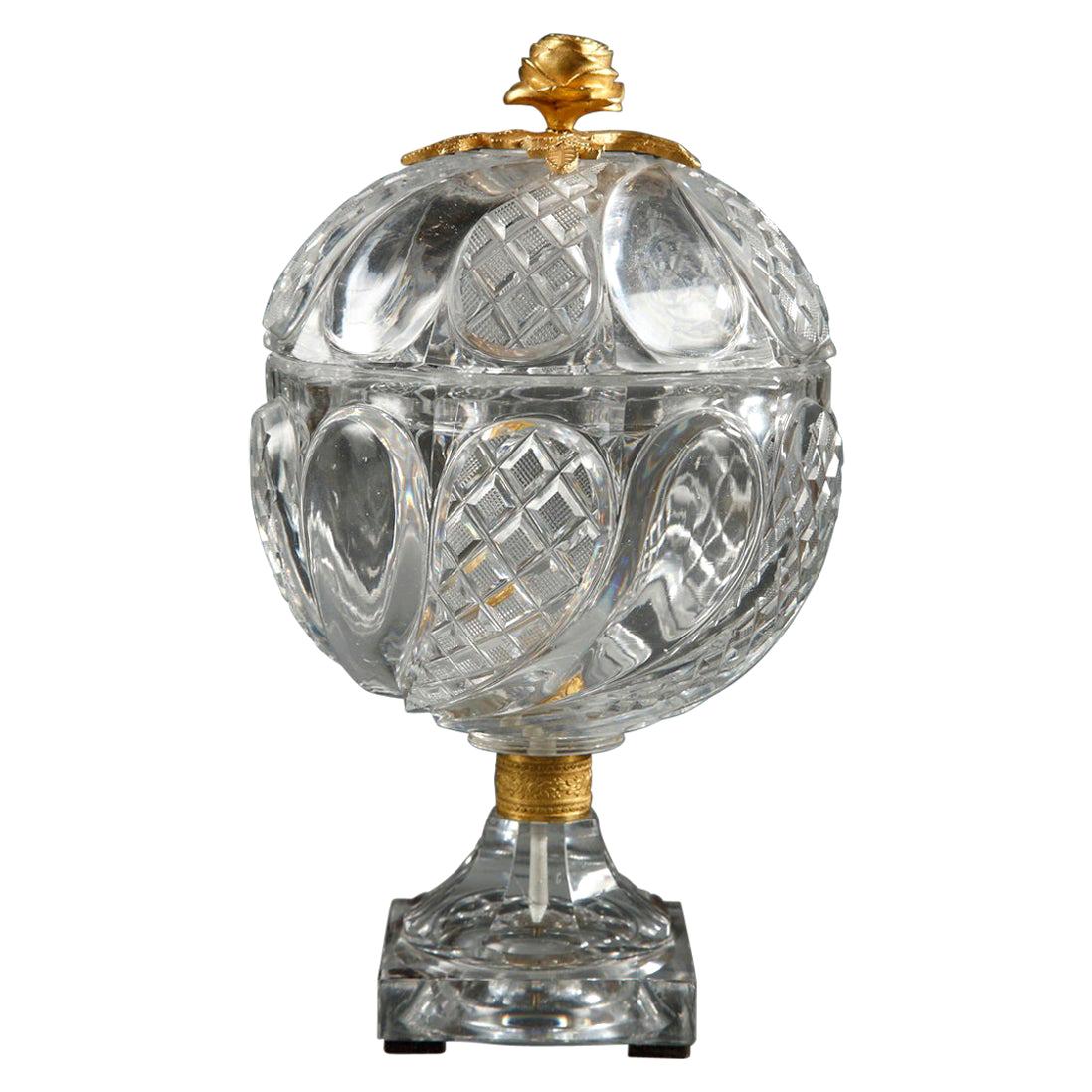 Charles X Cut-Crystal and Gilt Bronze Goblet