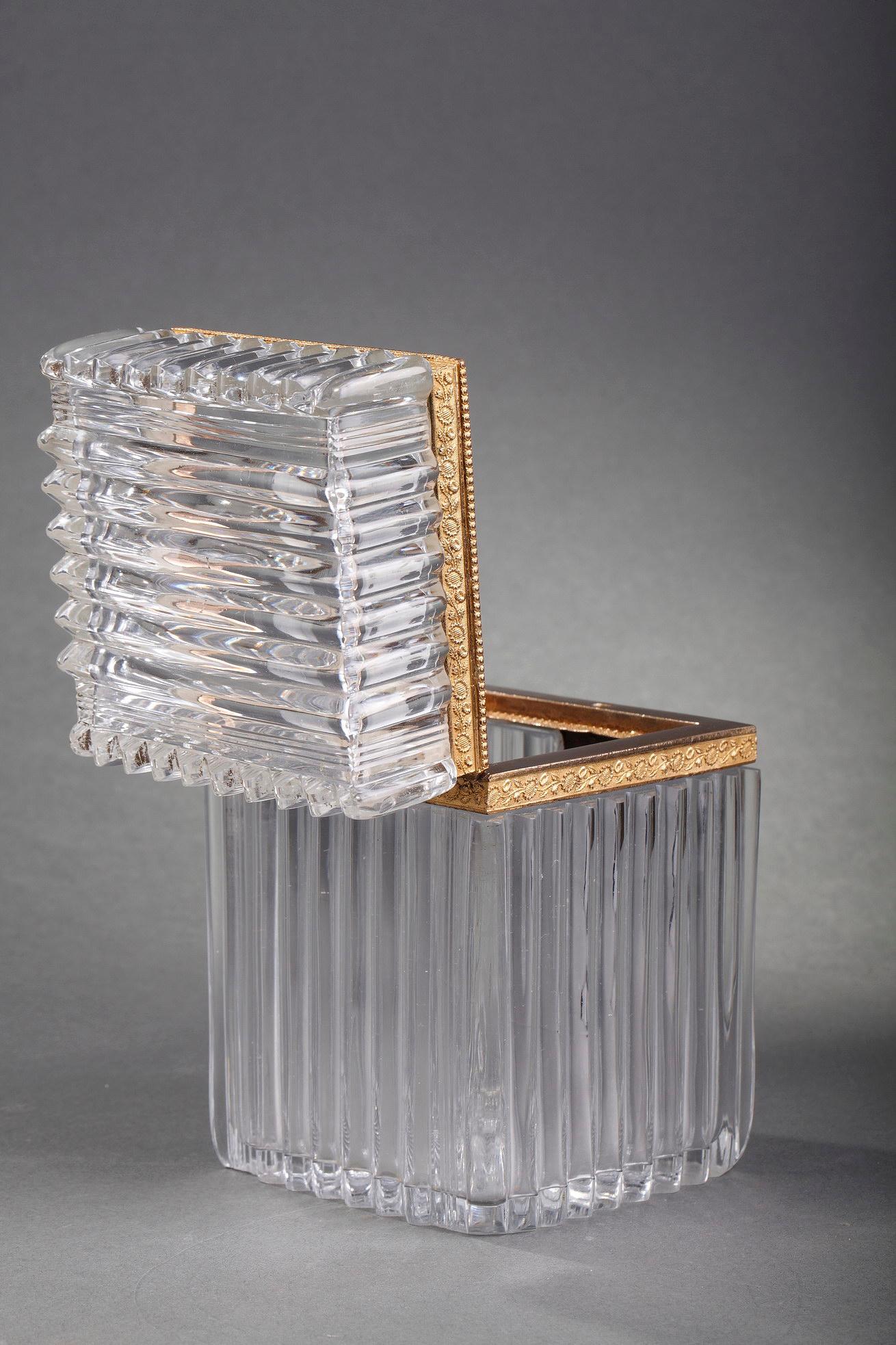Charles X Cut Crystal Casket with Ormulu Mounts For Sale 7