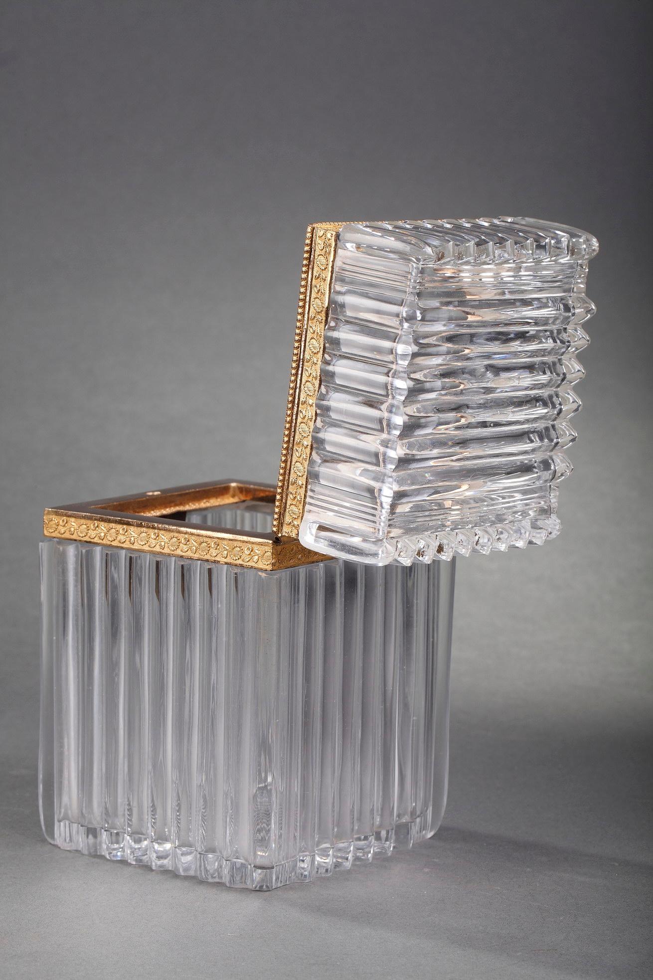 Charles X Cut Crystal Casket with Ormulu Mounts For Sale 8