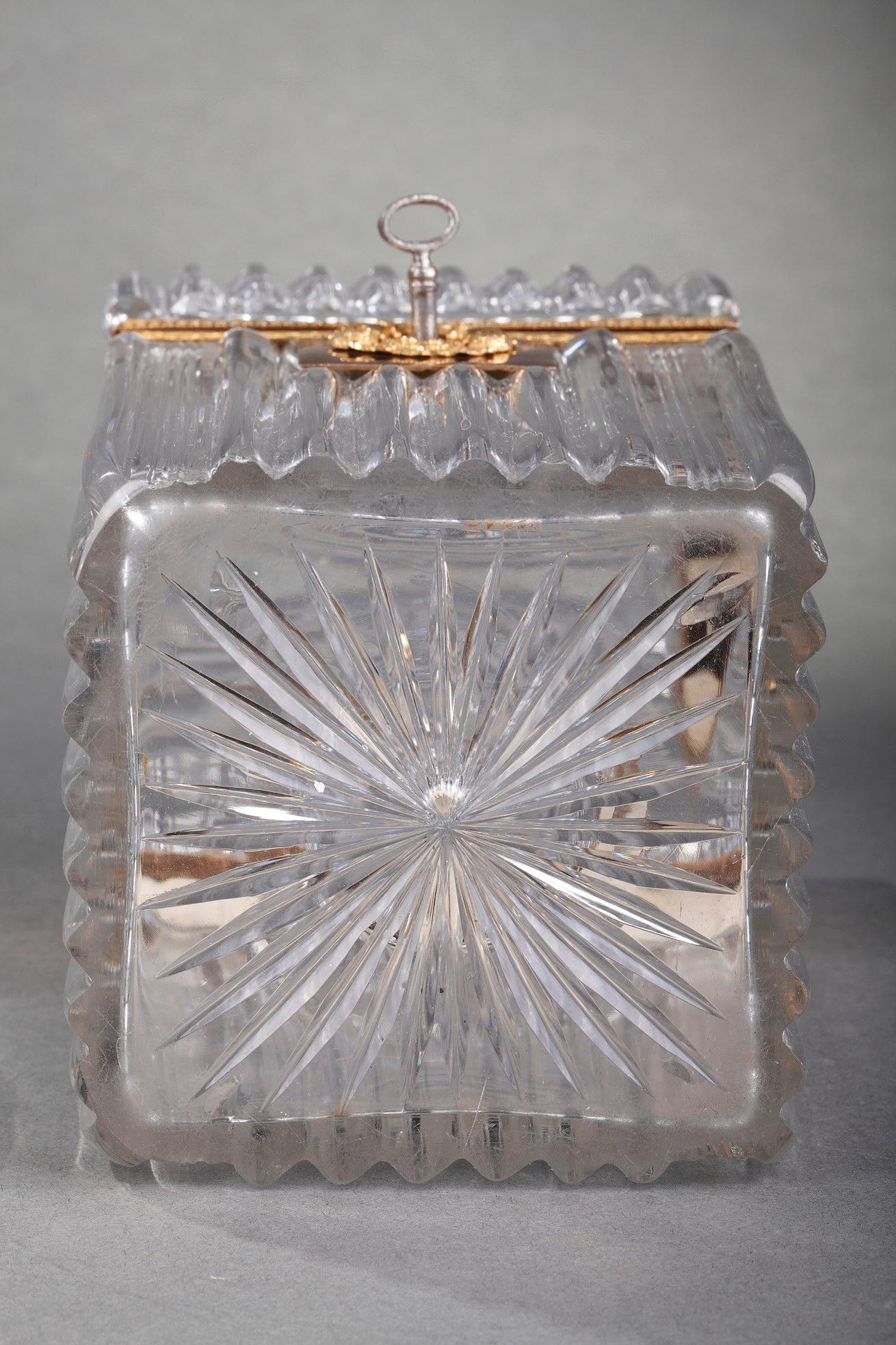 Charles X Cut Crystal Casket with Ormulu Mounts For Sale 9