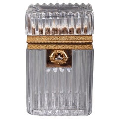 Ataúd de cristal tallado Charles X con monturas Ormulu