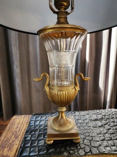 Crystal And Gilded Bronze Lamps A Pair