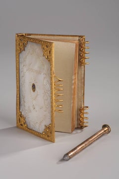 Charles X Dance Card in Mother-of-Pearl and Bronze, Palais-Royal Work