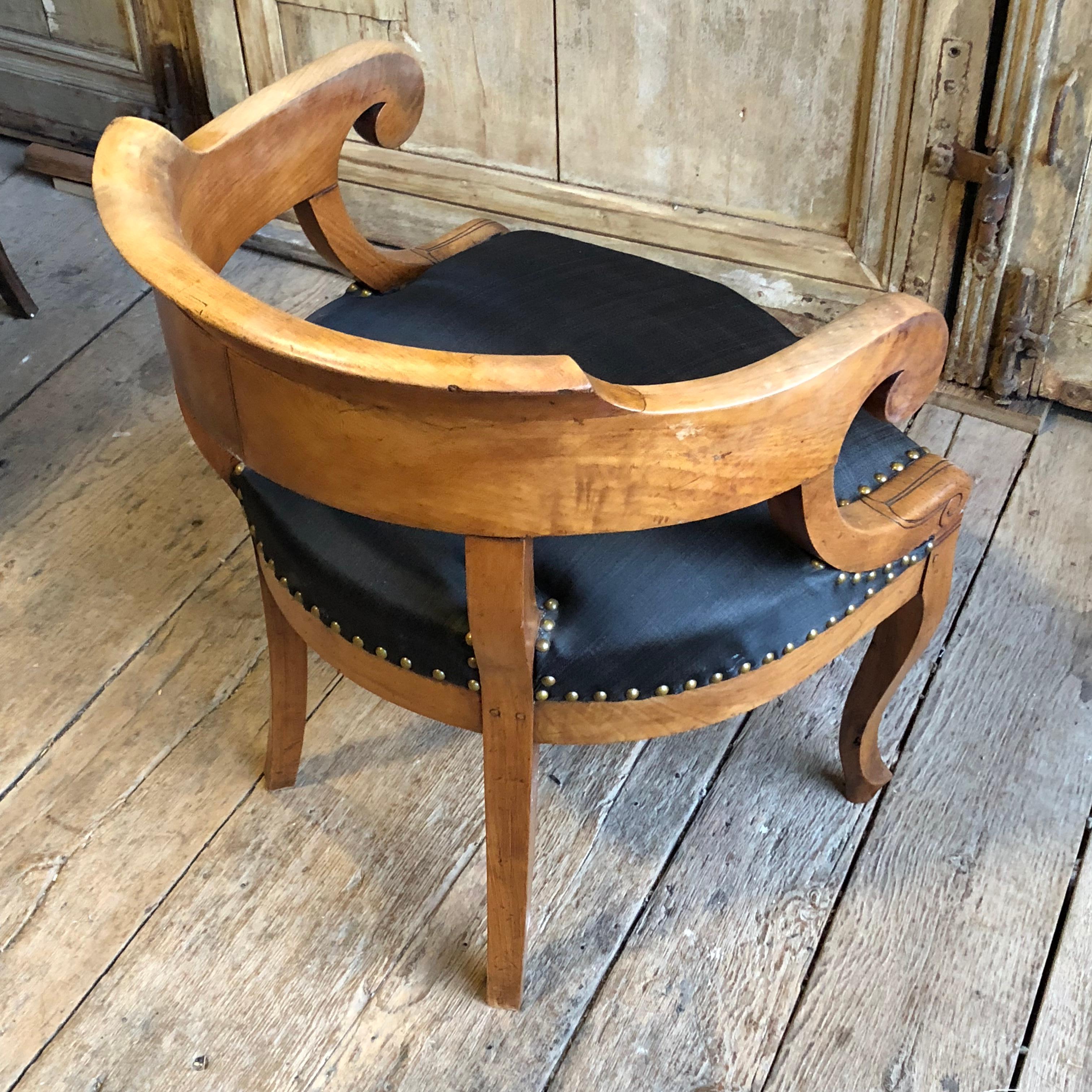 Charles X Desk Chair, 1820s 6