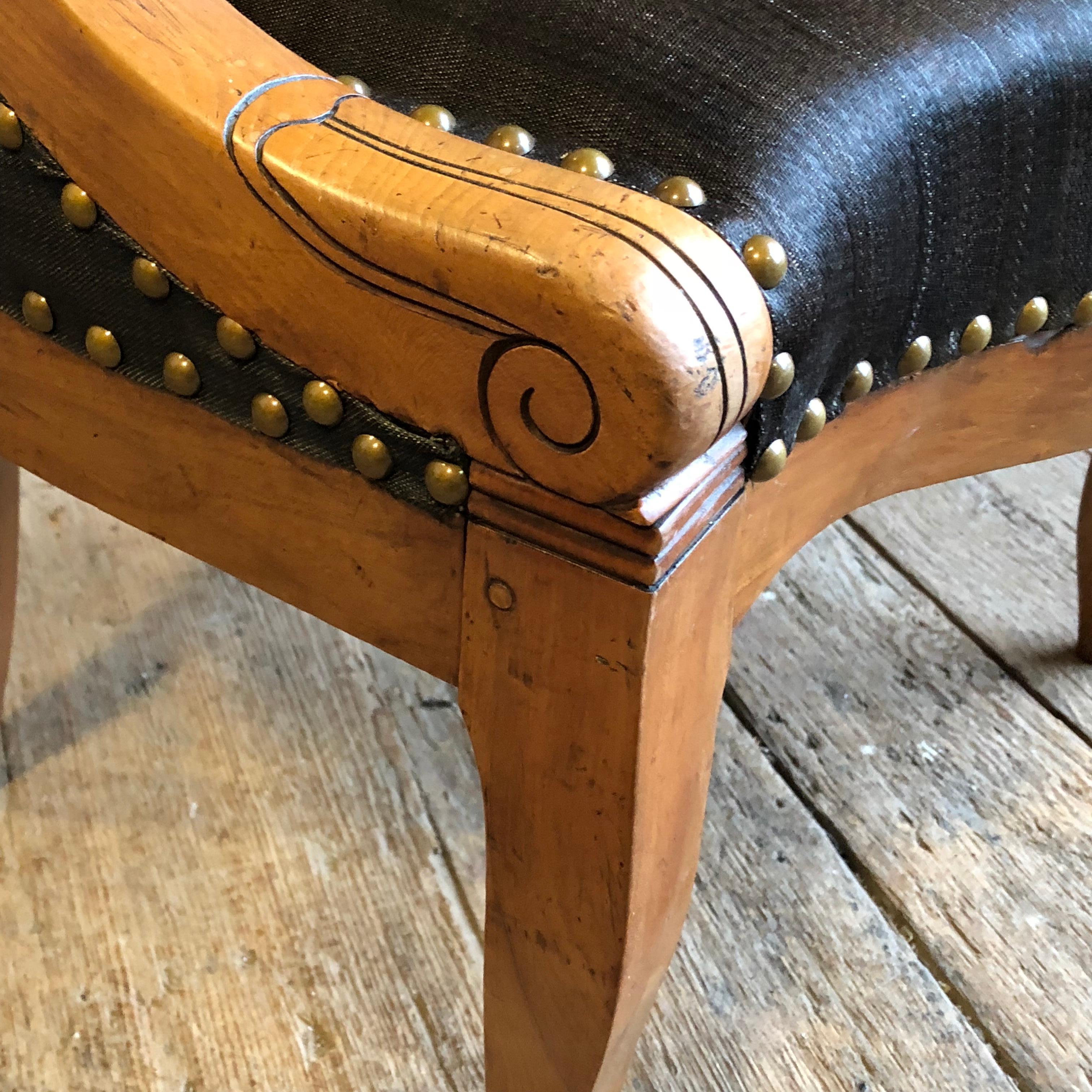 Charles X Desk Chair, 1820s 7