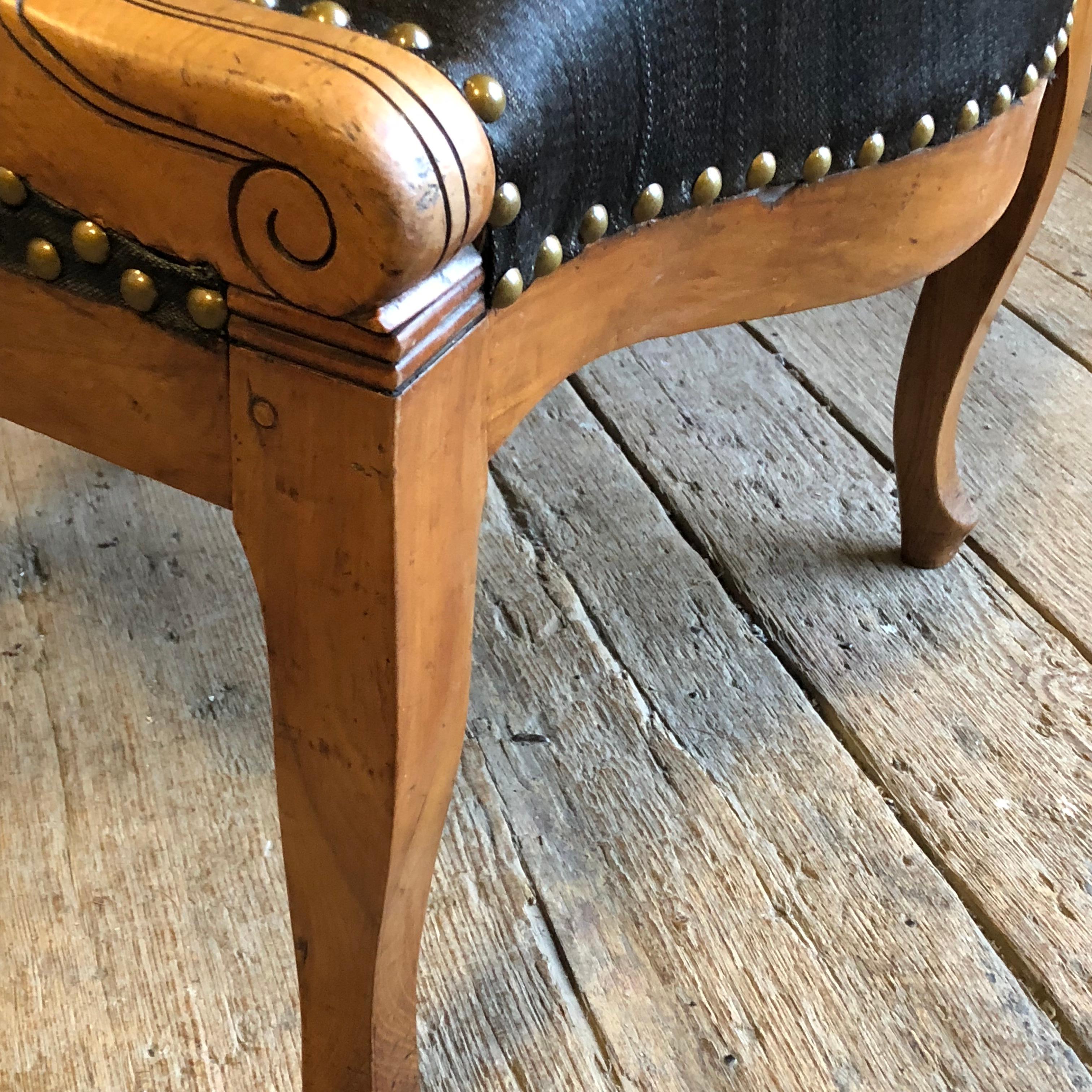 Charles X Desk Chair, 1820s In Good Condition In Doylestown, PA