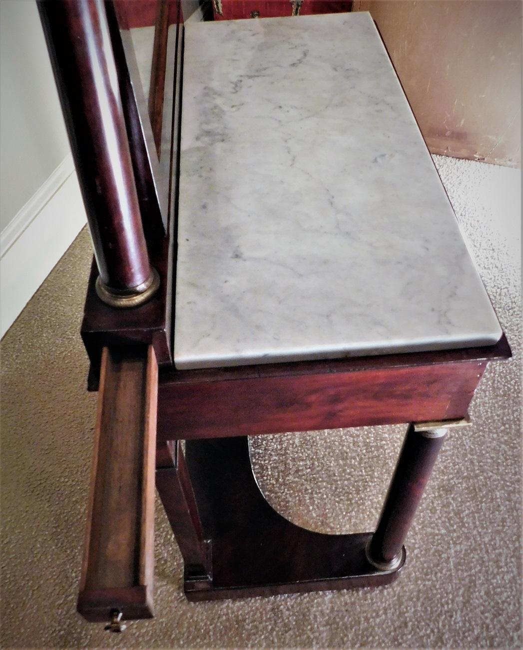 Charles X Empire Mahogany Dressing Table, France, Circa 1820 For Sale 3
