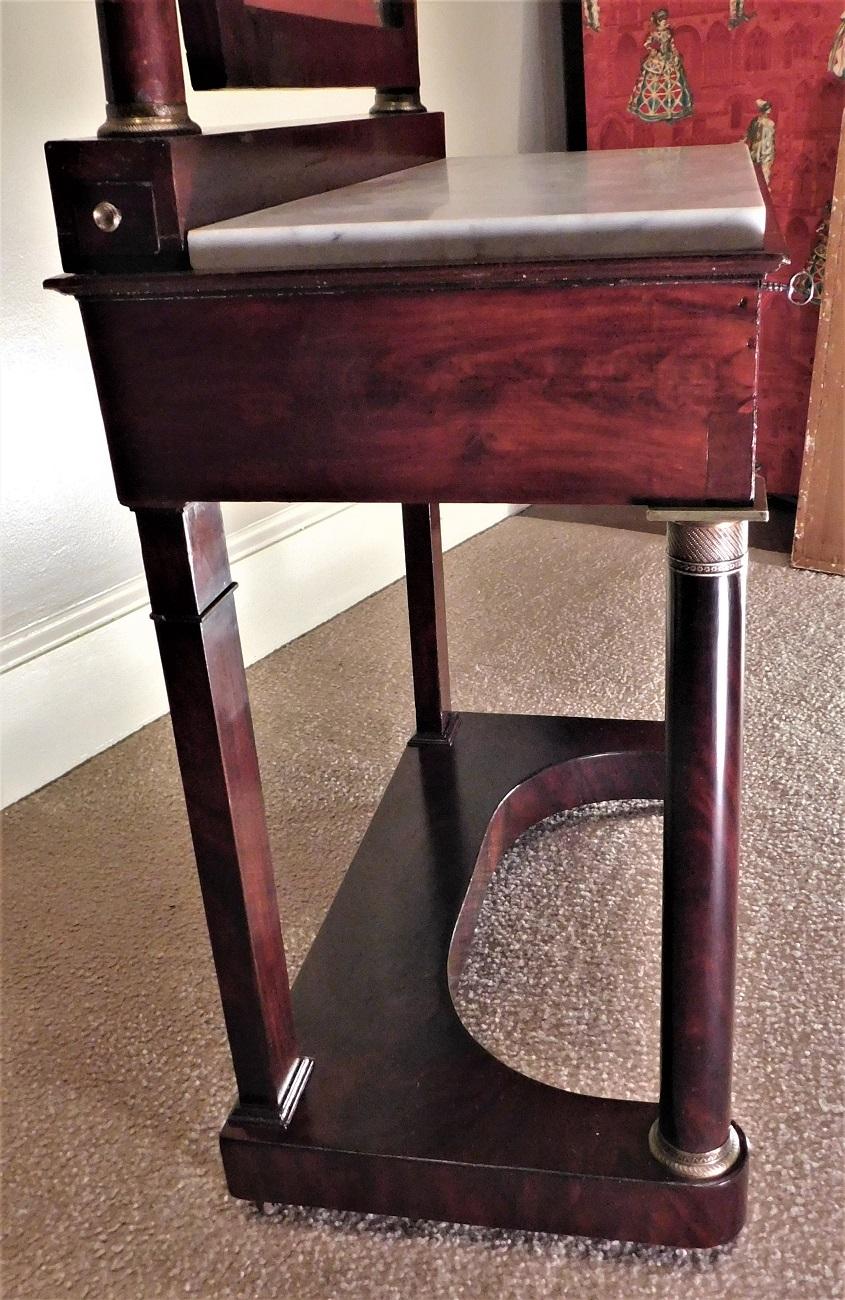 Charles X Empire Mahogany Dressing Table, France, Circa 1820 For Sale 4