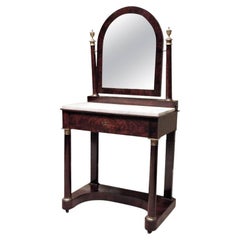 Used Charles X Empire Mahogany Dressing Table, France, Circa 1820