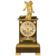 Charles X French Bronze and Ormolu Automation Clock