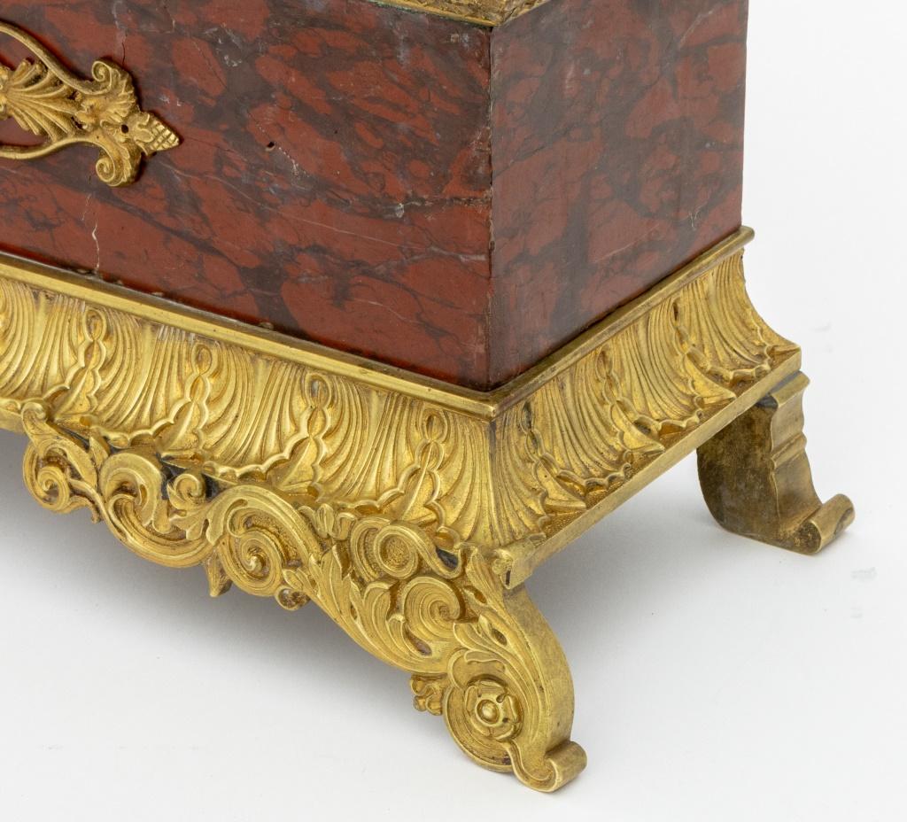 Baroque Charles X Gilt Bronze and Marble 